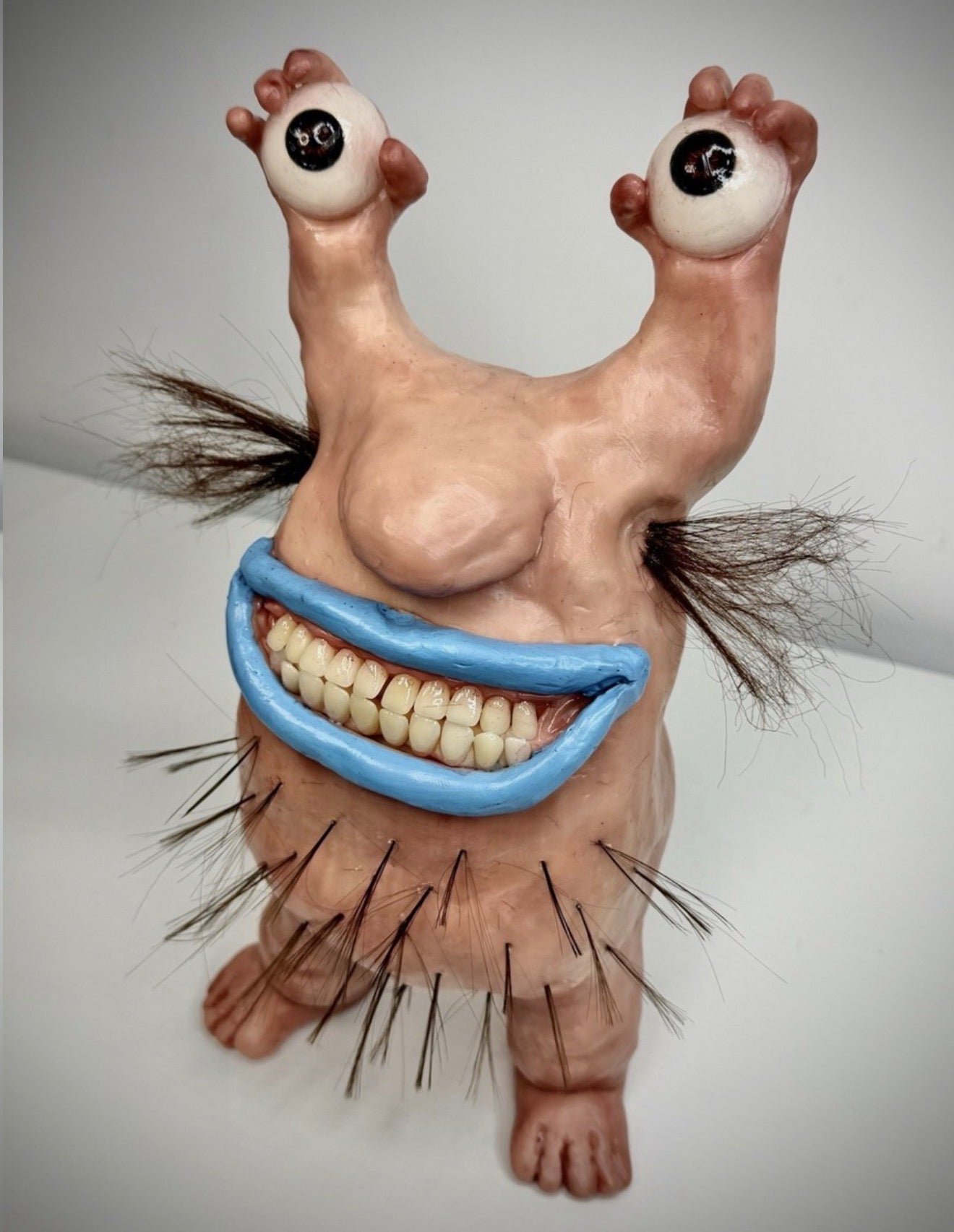 Krumm Nickelodeon Creepy Polymer Clay Handmade Sculpture OOAK
