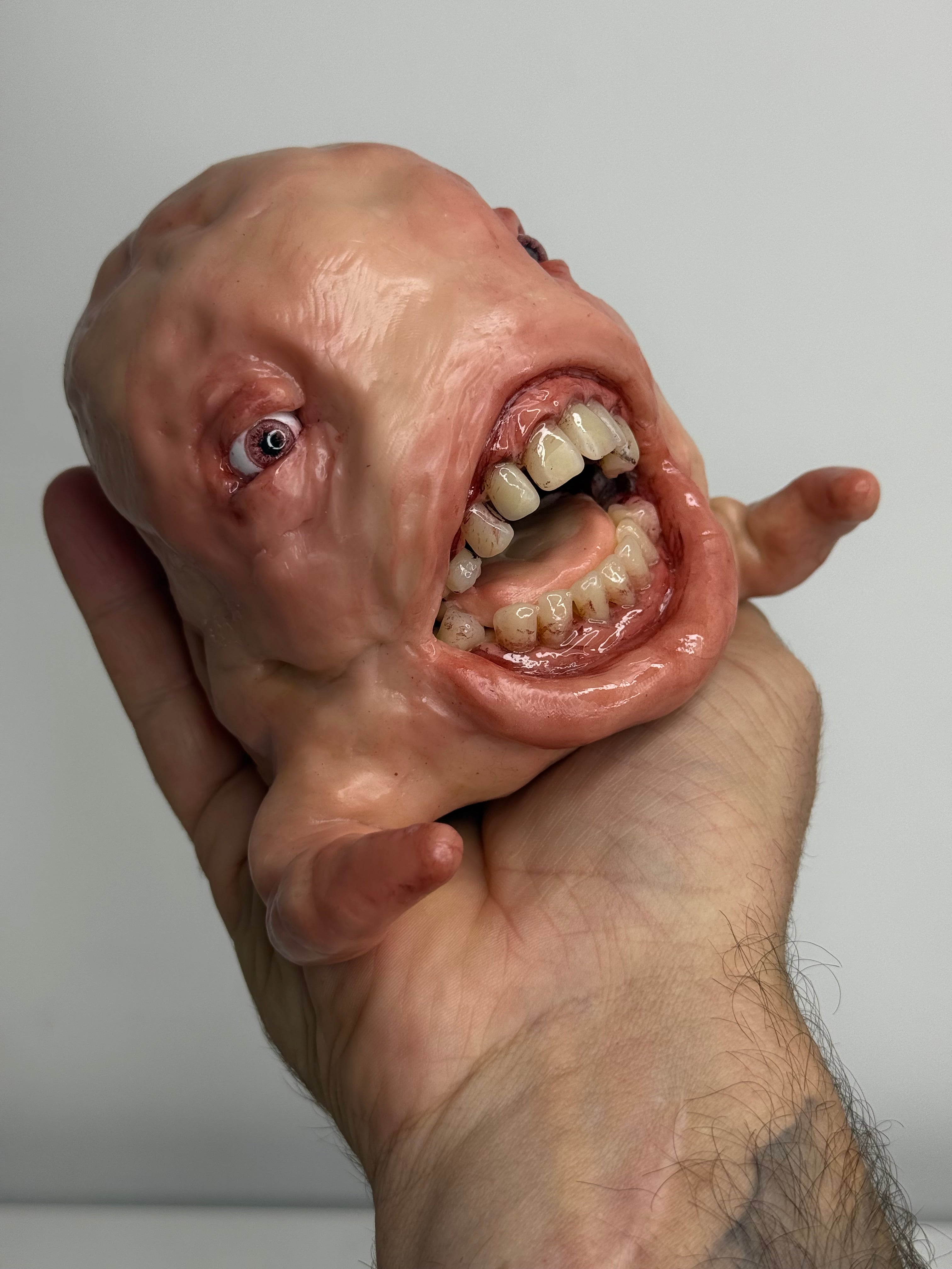 Handmade Polymer Clay Creature Sculpture – Weird Horror Oddity Art