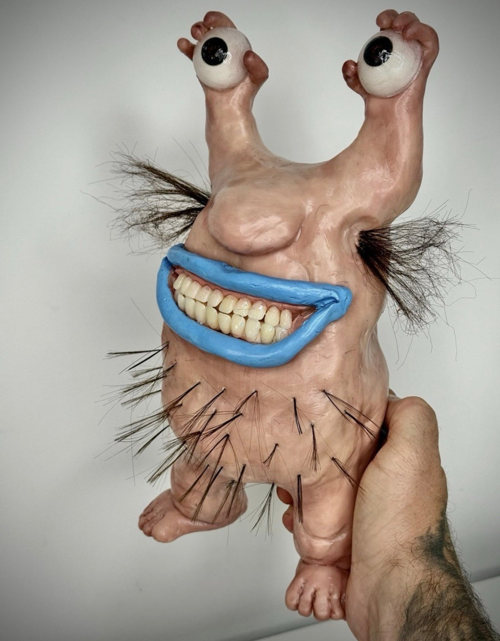Krumm Nickelodeon Creepy Polymer Clay Handmade Sculpture OOAK