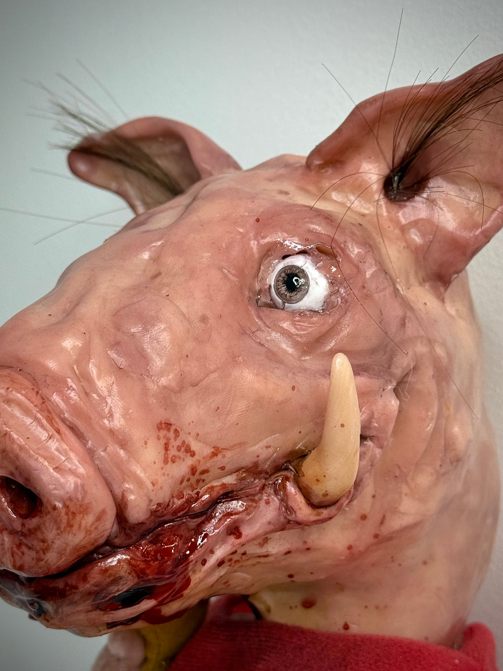 Mutant Pig Plush – Handmade Horror Sculpture
