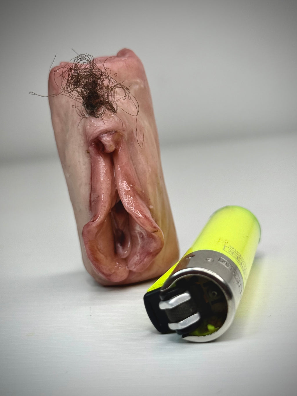 Handmade Grotesque Vagina Lighter Case – Clipper Sleeve – Horror Oddity Art