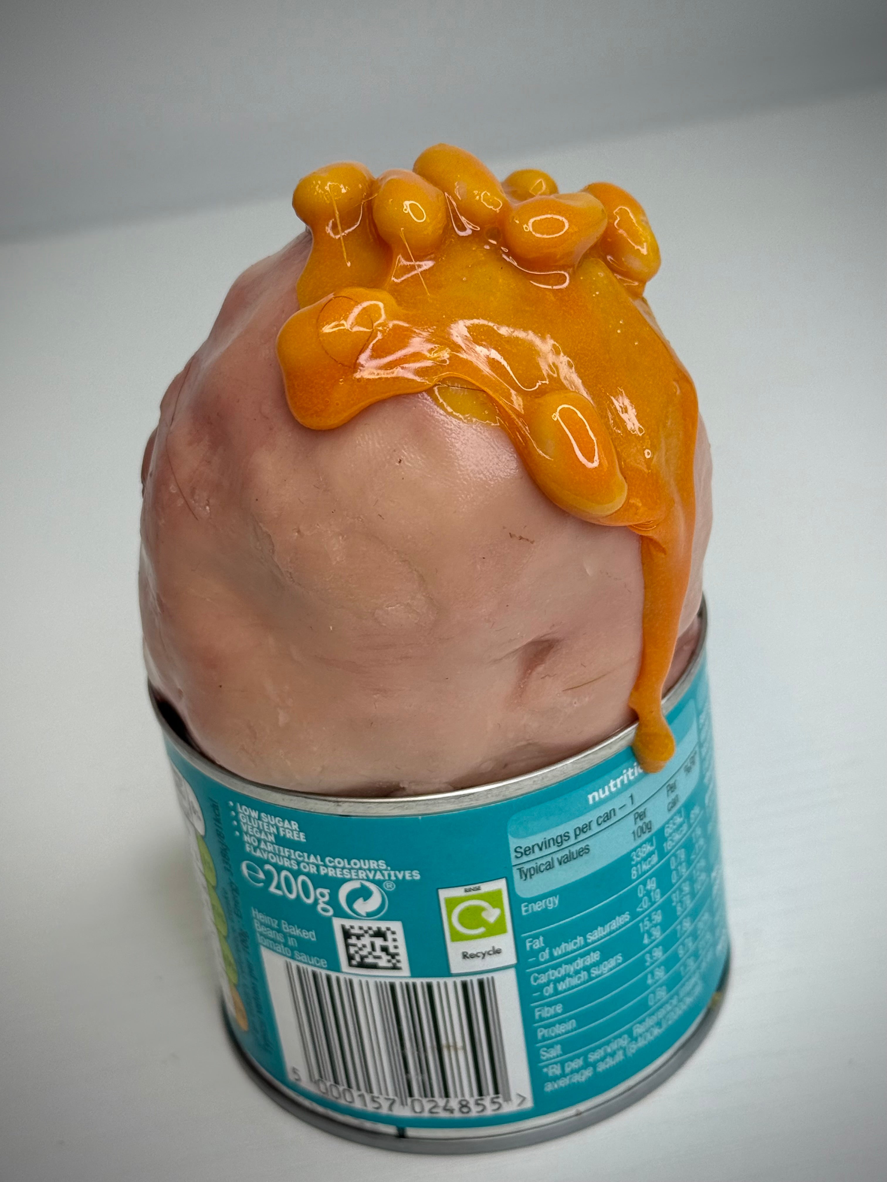 bEaNz – Sentient Bean Can Sculpture – Weird Handmade Polymer Clay Oddity