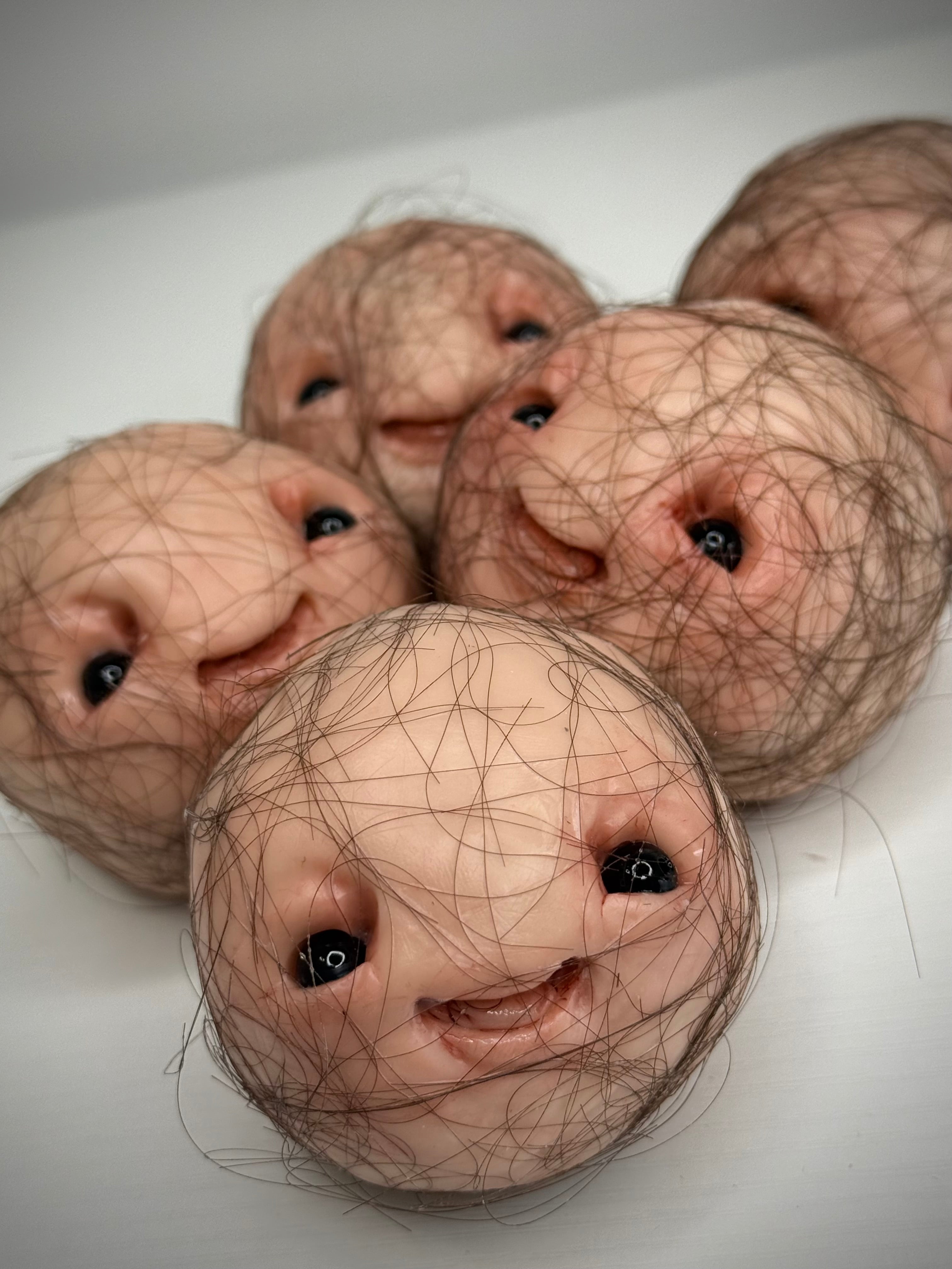 Hair Ball – Handmade Polymer Clay Creature Sculpture – Weird Horror Art Collectible