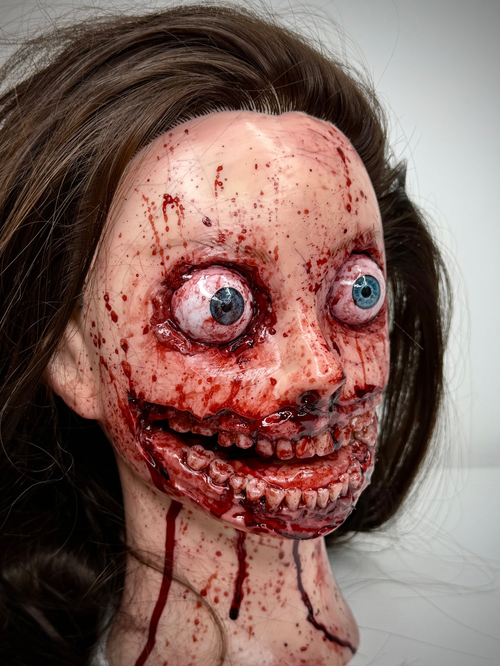 Modified Mannequin Head – Horror Sculpture – Weird Handmade Polymer Clay Oddity