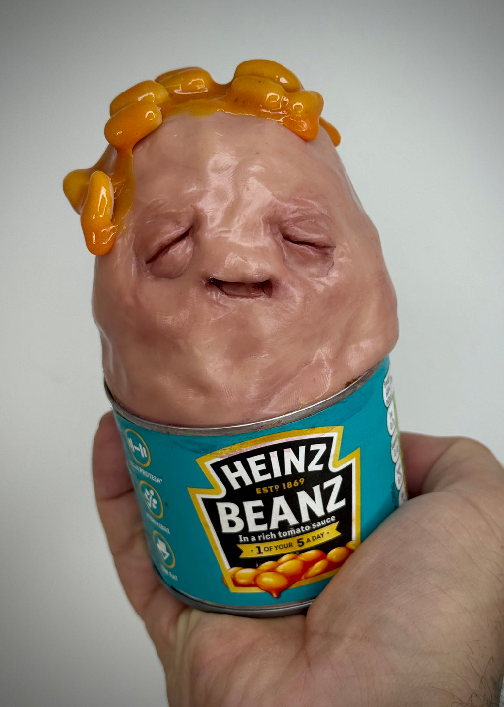 bEaNz – Sentient Bean Can Sculpture – Weird Clay Oddity ()