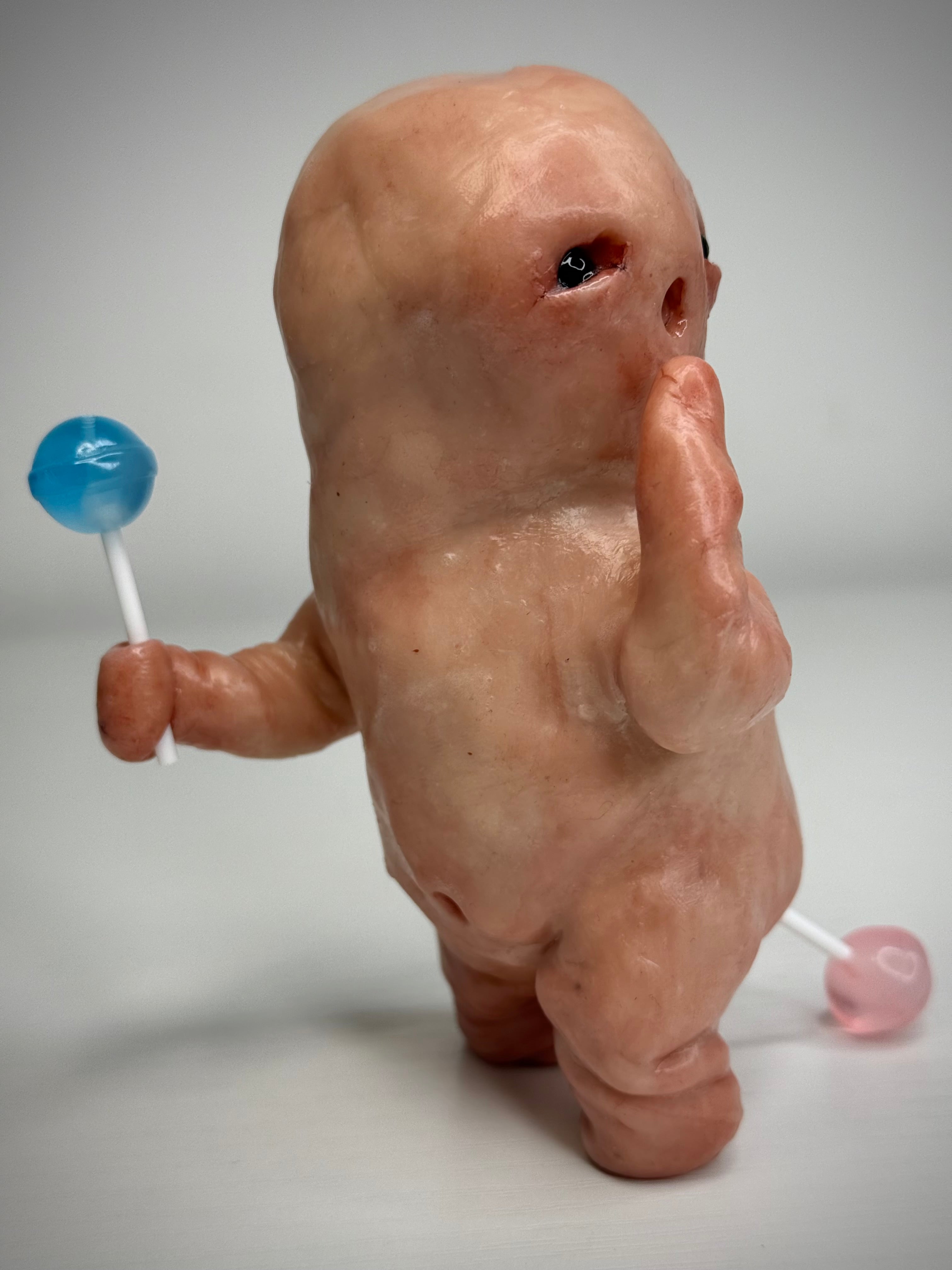 Disturbie “Lolliplop” – Grotesque Creature Sculpture – Weird Handmade Polymer Clay Oddity