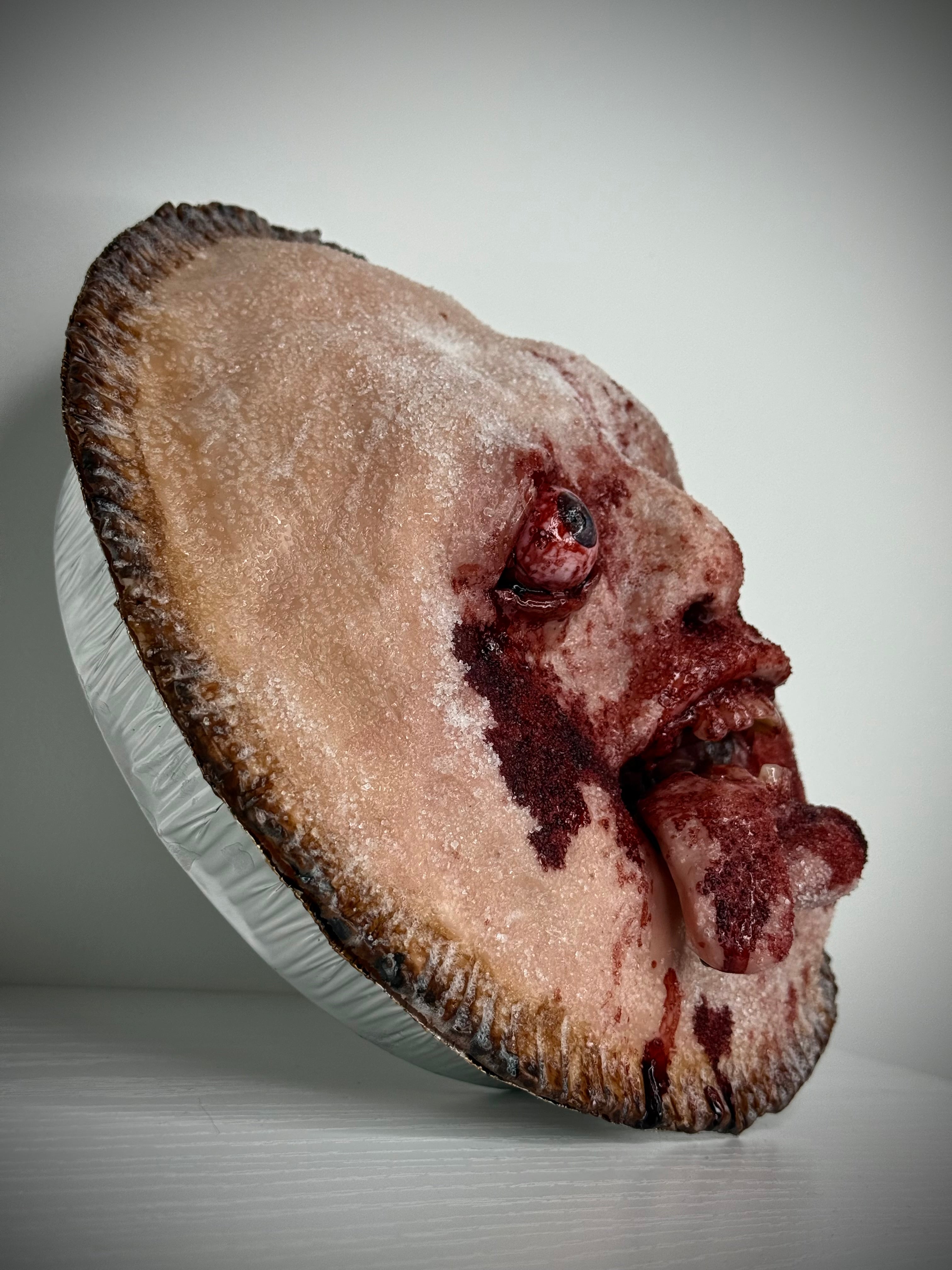 Horror Pie – Handmade Polymer Clay Horror Sculpture – Creepy Art Collectible