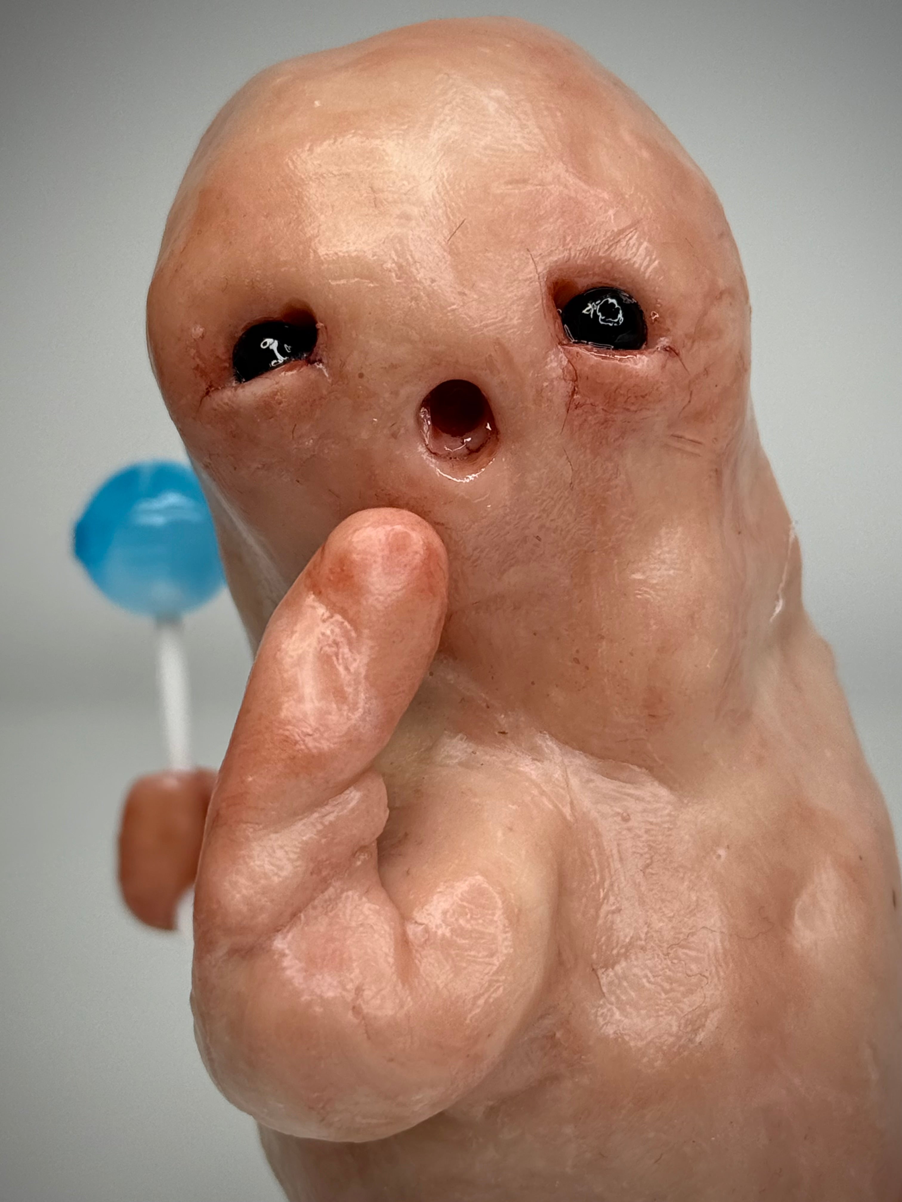 Disturbie “Lolliplop” – Grotesque Creature Sculpture – Weird Handmade Polymer Clay Oddity