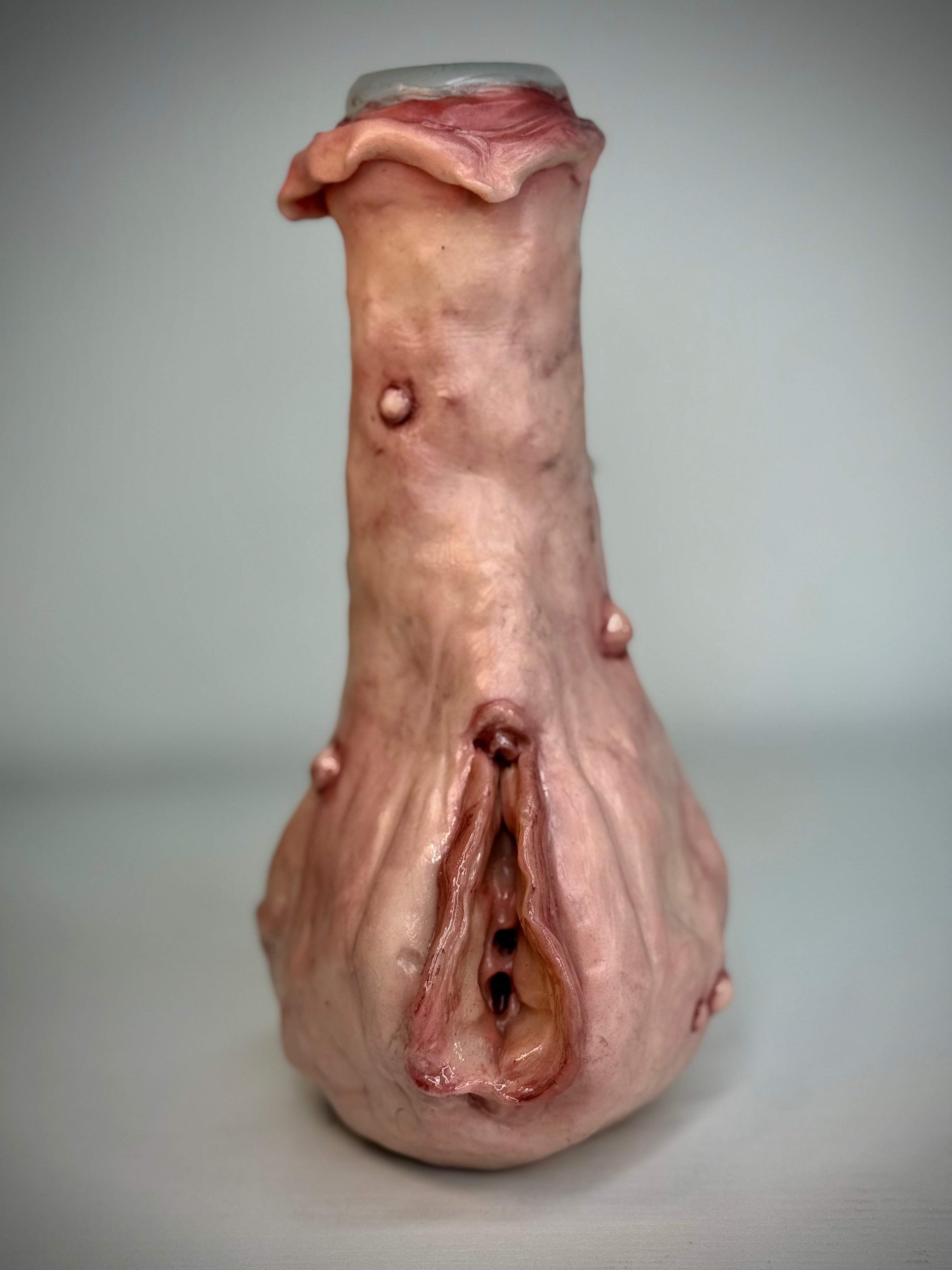 Vagina Bong Handmade Horror Smoking Piece Creepy Sculpture Gothic Art Collectible