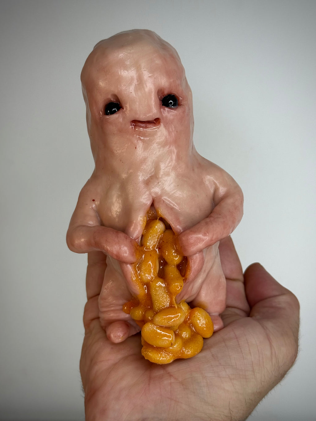 Beans? Disturbie – Grotesque Creature Sculpture – Weird Handmade Polymer Clay Oddity