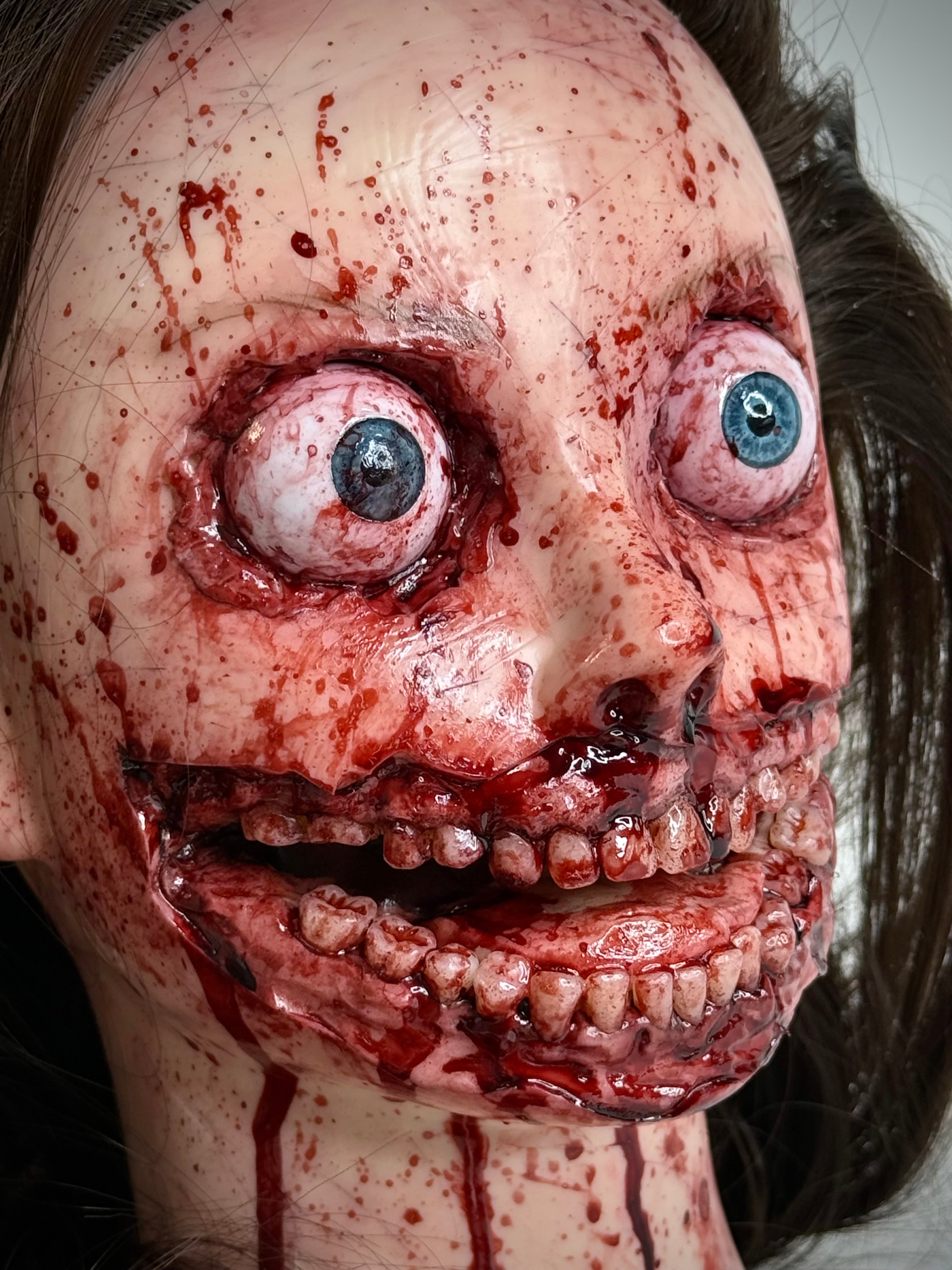 Modified Mannequin Head – Horror Sculpture – Weird Handmade Polymer Clay Oddity