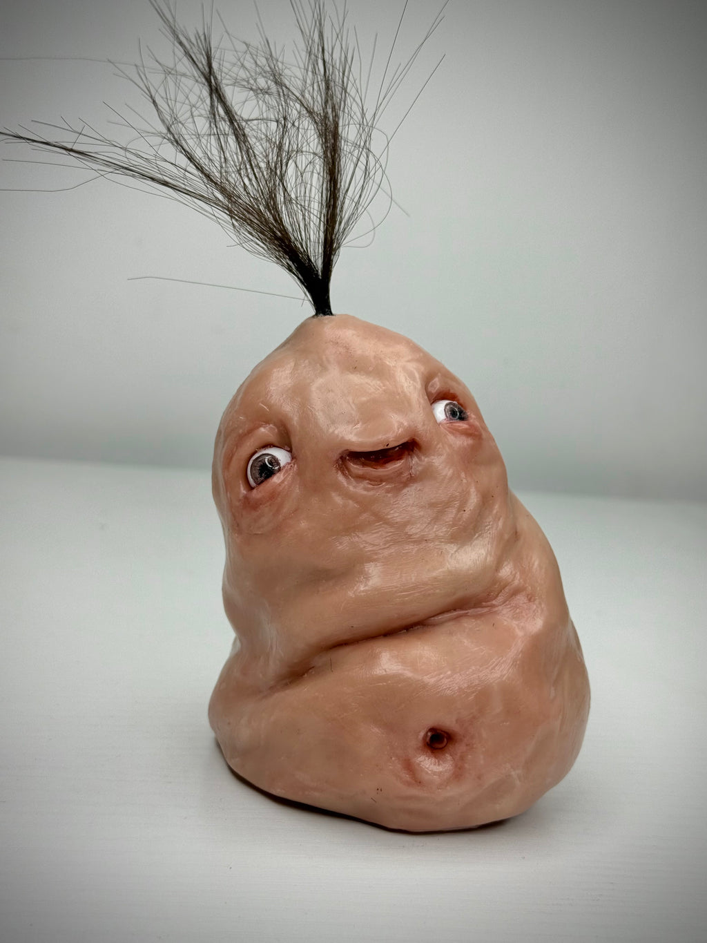 Tufty – Handmade Polymer Clay Creature Sculpture – Weird Oddity Art