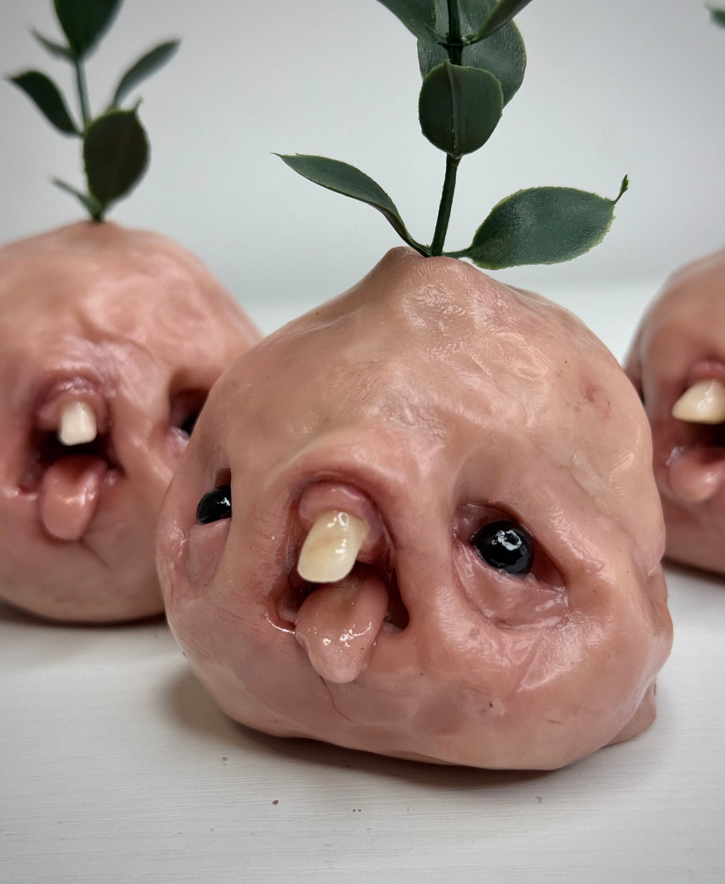 Sprout Nugget – Weird Handmade Polymer Clay Creature Sculpture – Creepy Plant Oddity