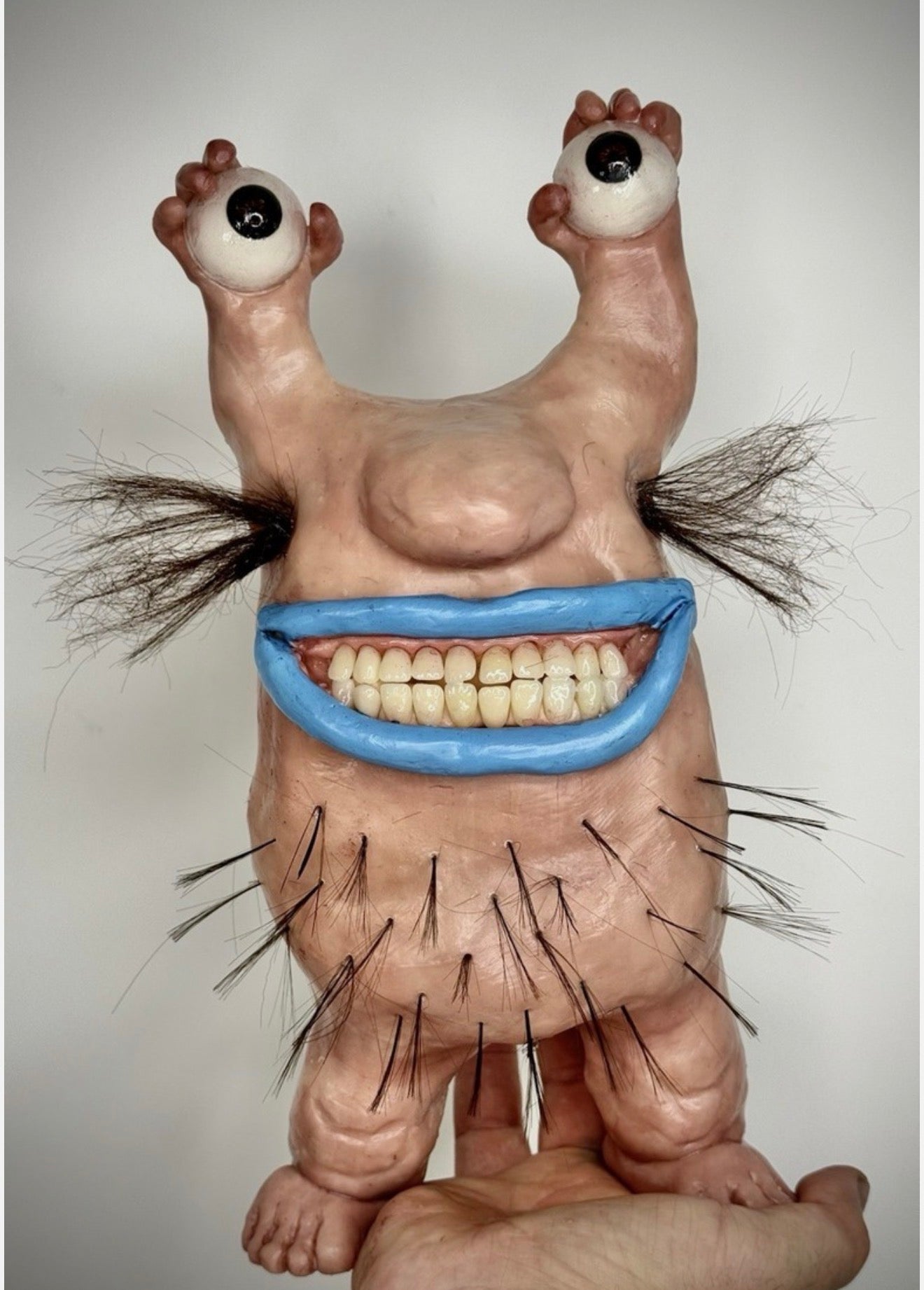 Krumm Nickelodeon Creepy Polymer Clay Handmade Sculpture OOAK