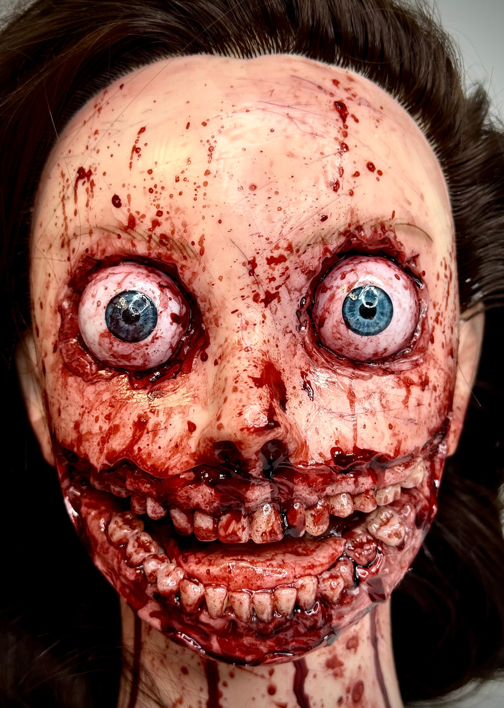 Modified Mannequin Head – Horror Sculpture – Weird Handmade Polymer Clay Oddity