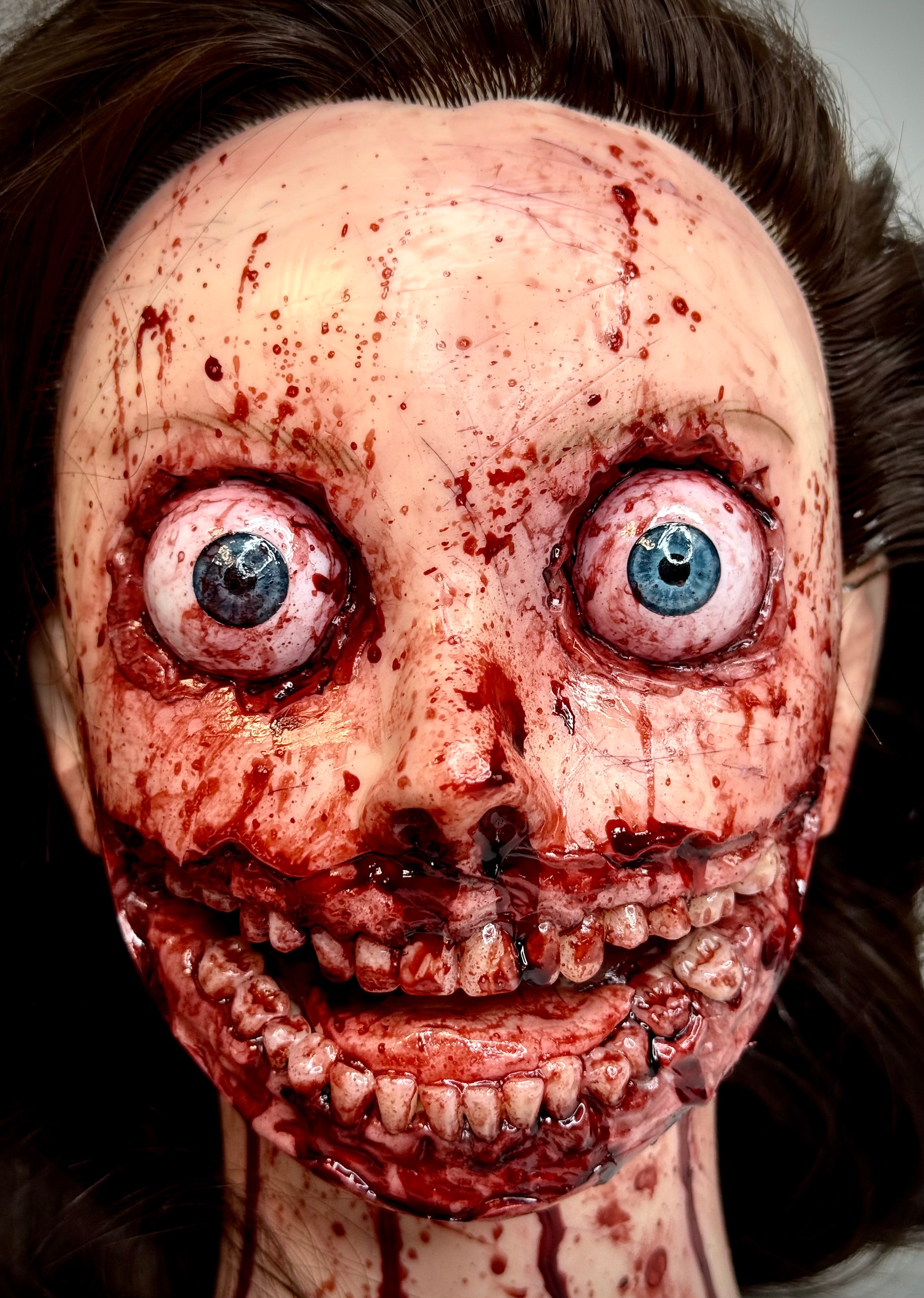 Modified Mannequin Head – Horror Sculpture – Weird Handmade Polymer Clay Oddity