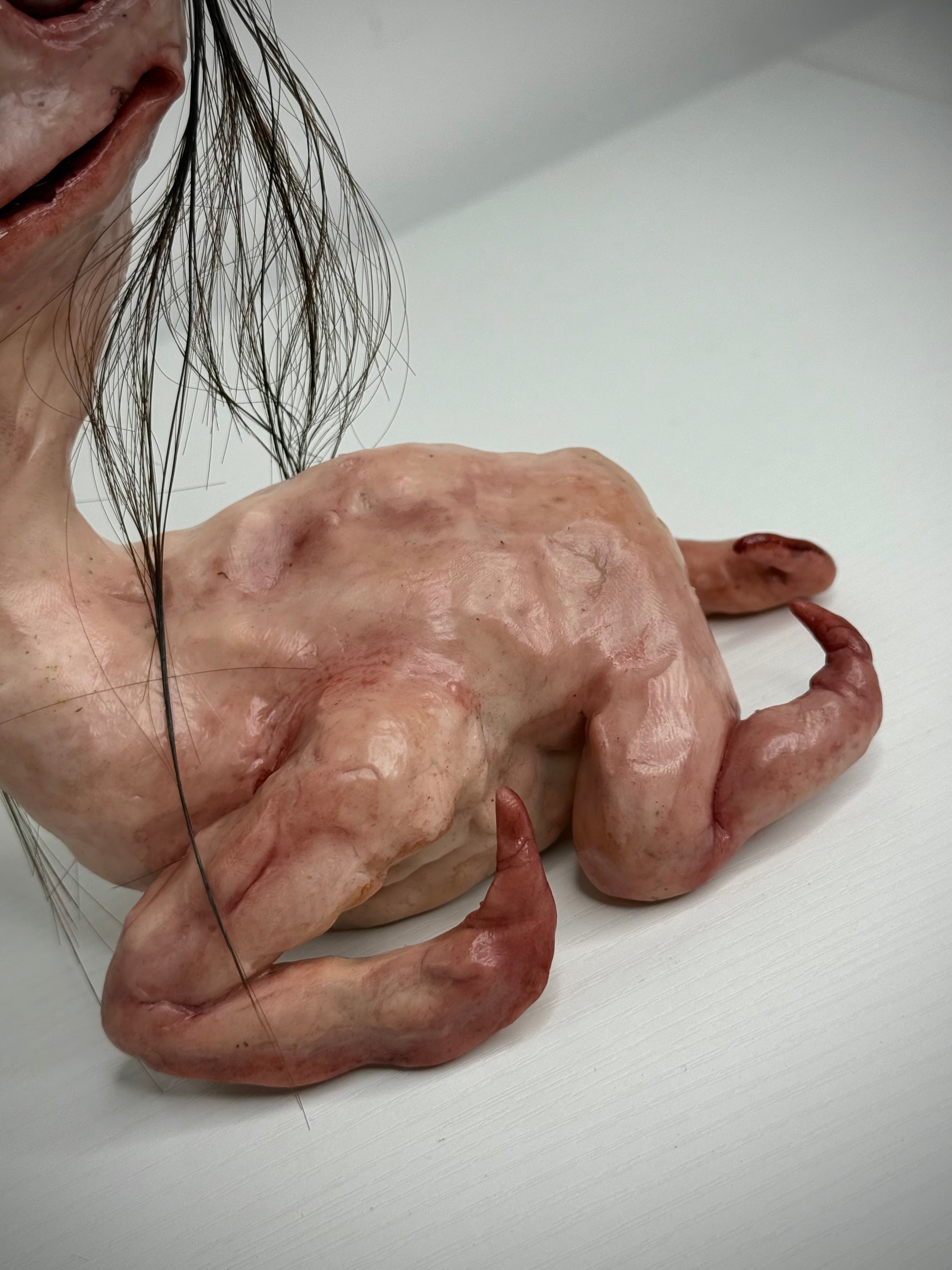 Momo Inspired Bird Creature Sculpture – Weird Handmade Polymer Clay Oddity