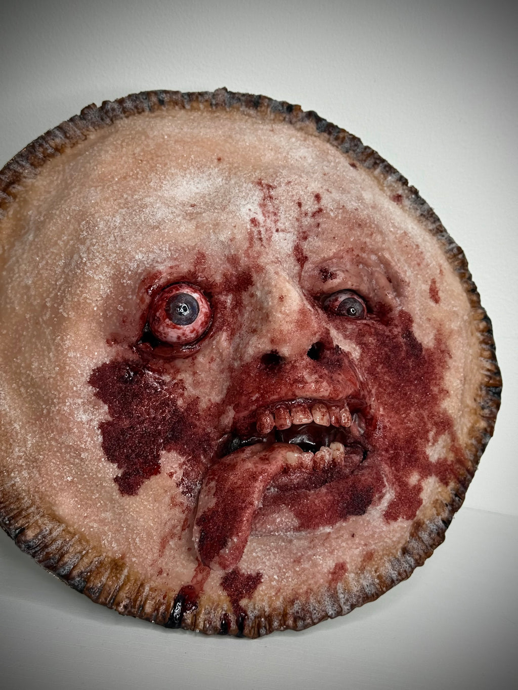 Horror Pie – Handmade Polymer Clay Horror Sculpture – Creepy Art Collectible