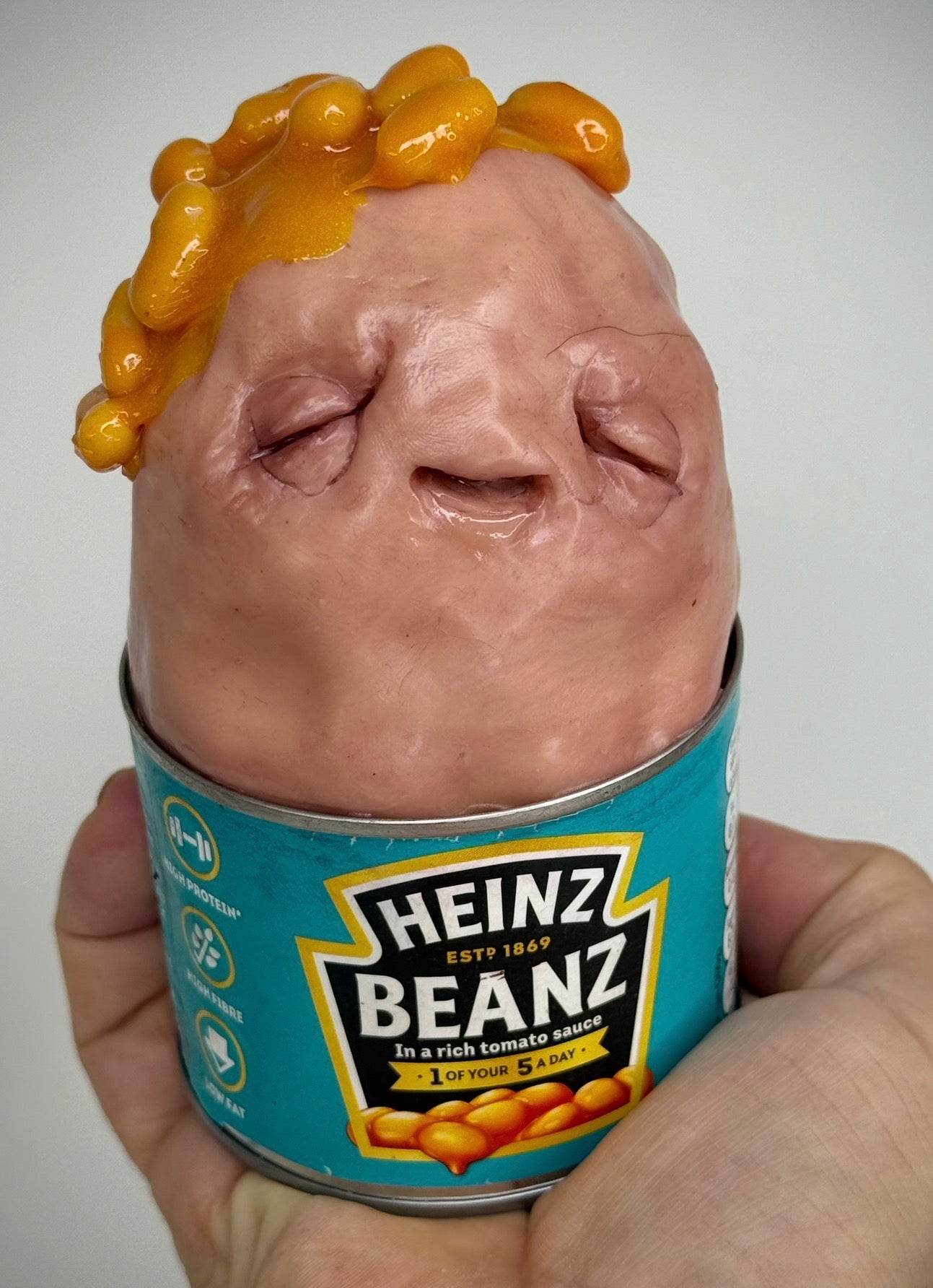 Baked Bean Tin Creature – Handmade Polymer Clay Oddity