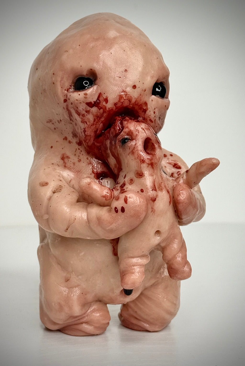 Devouring Disturbie – Handmade Polymer Clay Horror Creature Sculpture – Creepy Art Collectible