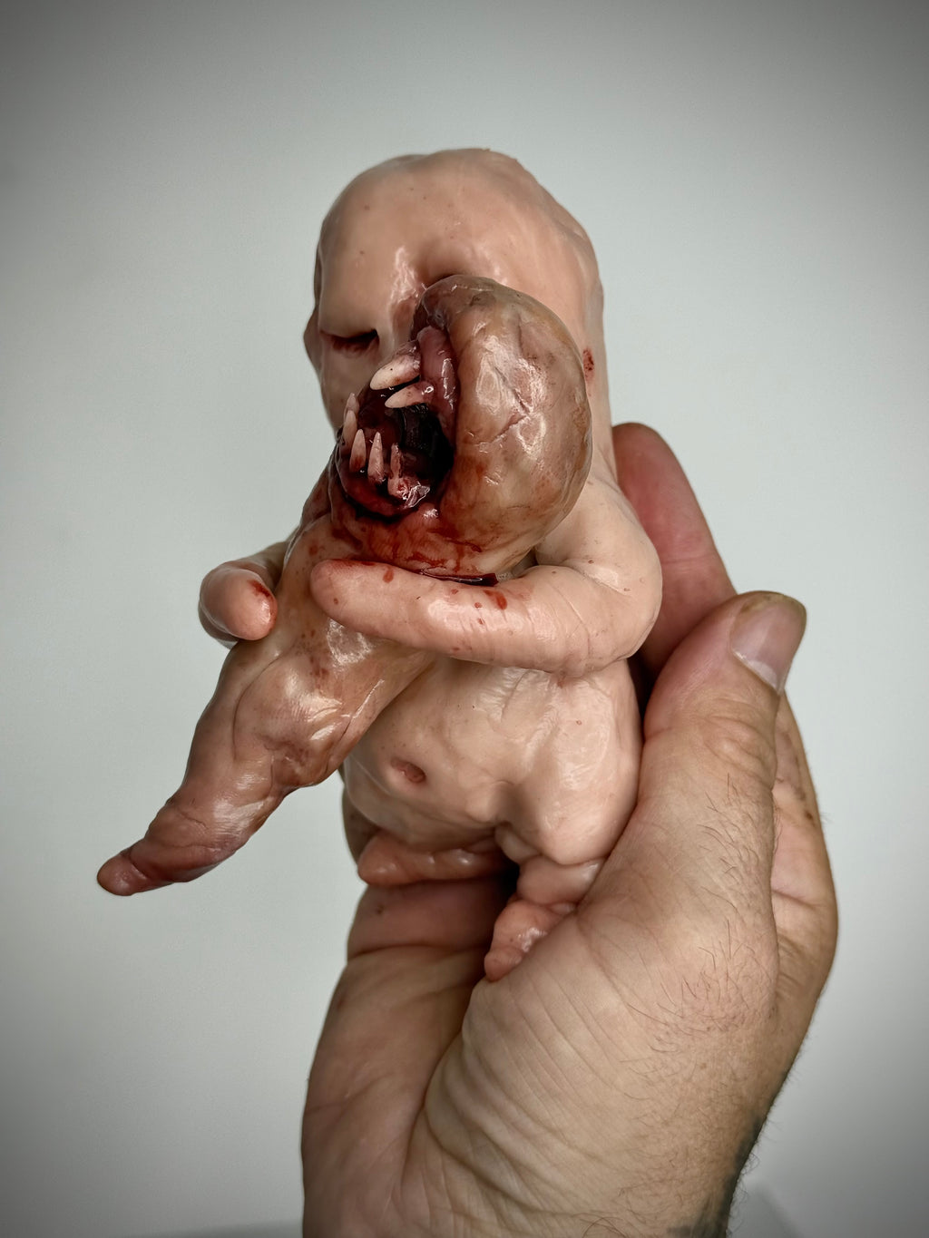 Demon Pet Disturbie – Handmade Polymer Clay Creature Sculpture – Creepy Horror Art Collectible