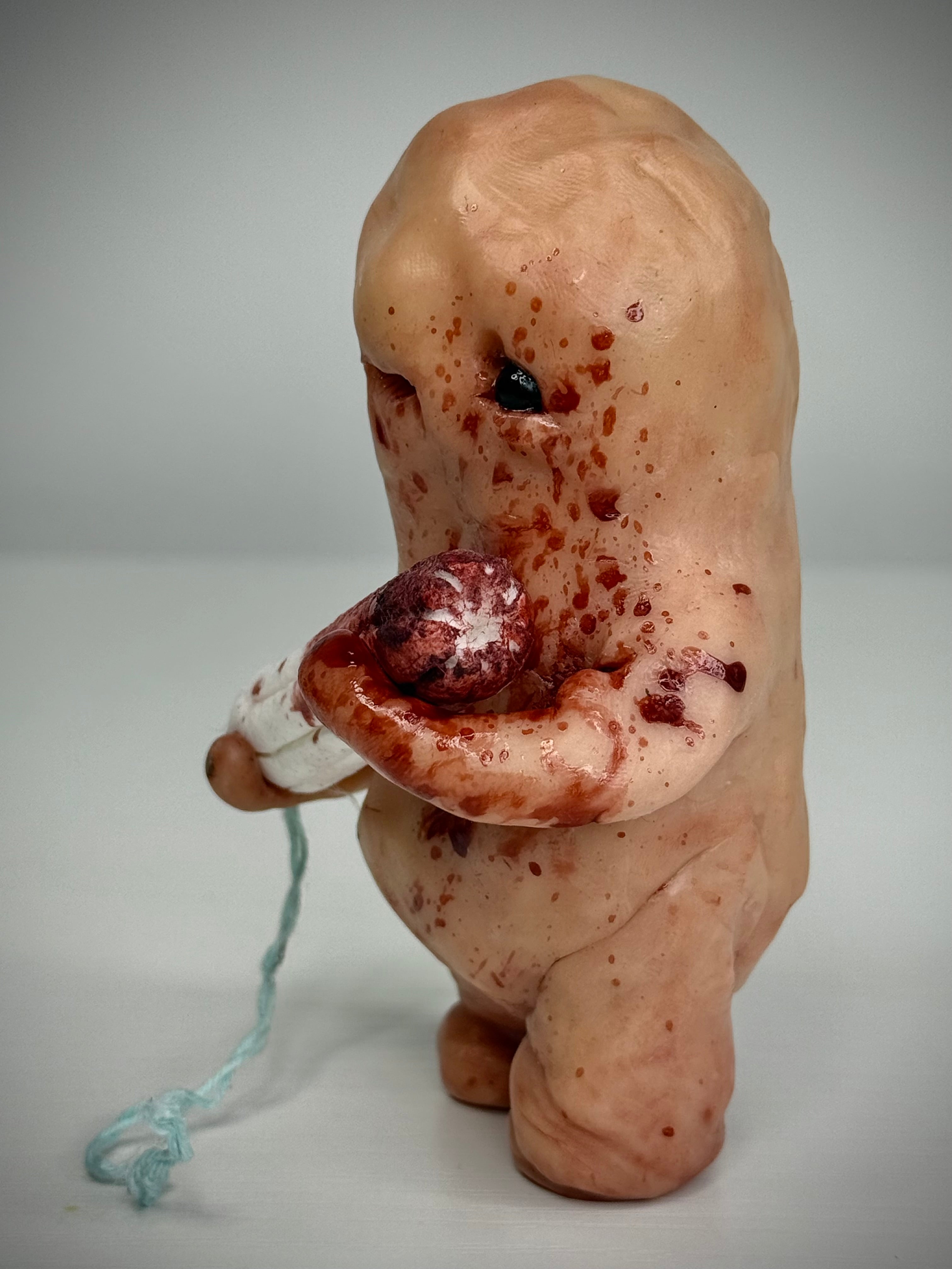Disturbie “Caught Red-Handed” – Weird Handmade Polymer Clay Horror Sculpture