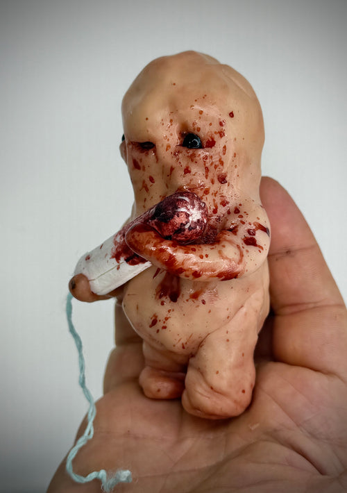 Disturbie “Caught Red-Handed” – Weird Handmade Polymer Clay Horror Sculpture
