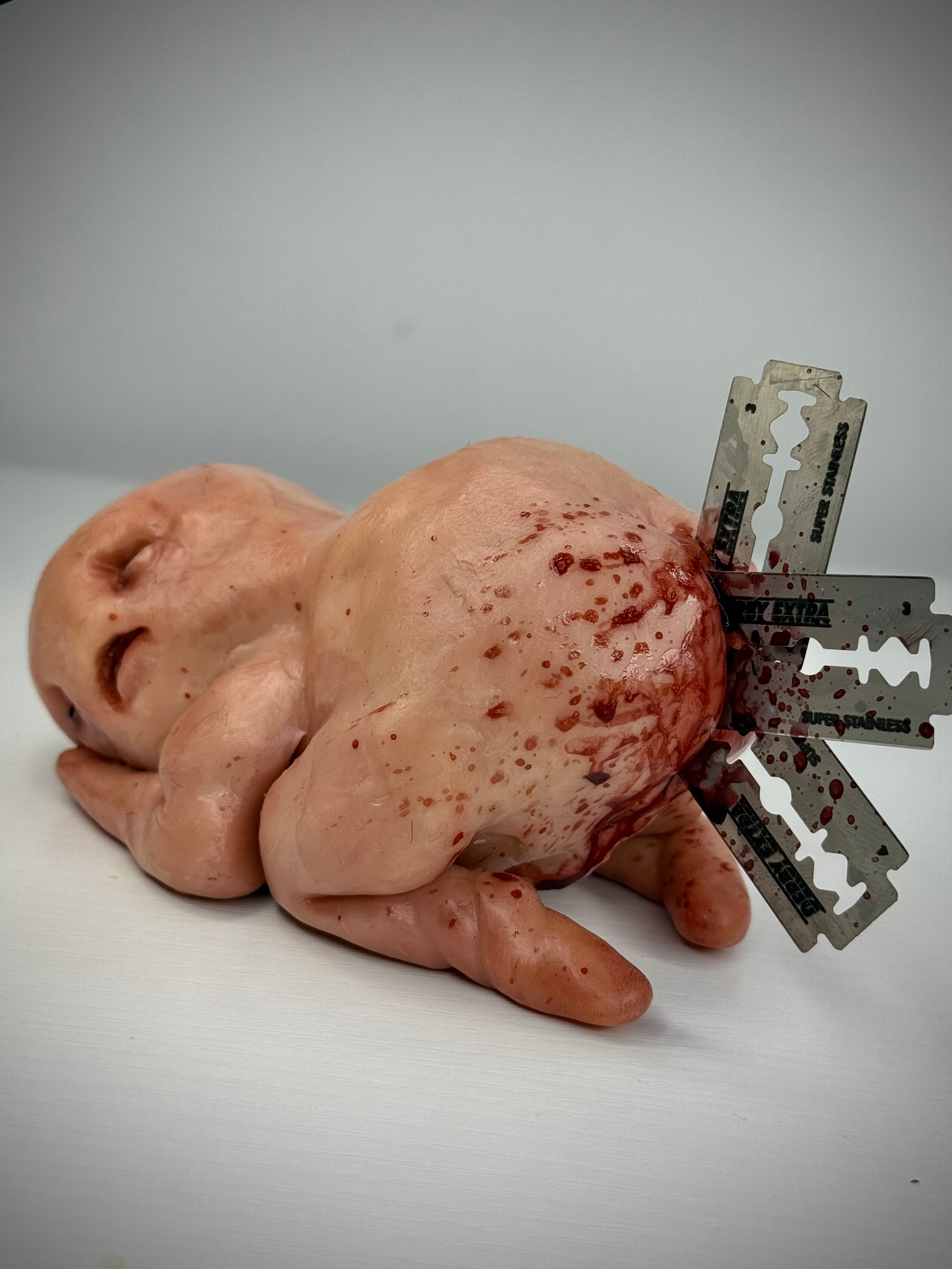 Disturbie “The Last Wipe” Weird Handmade Polymer Clay Horror Sculpture