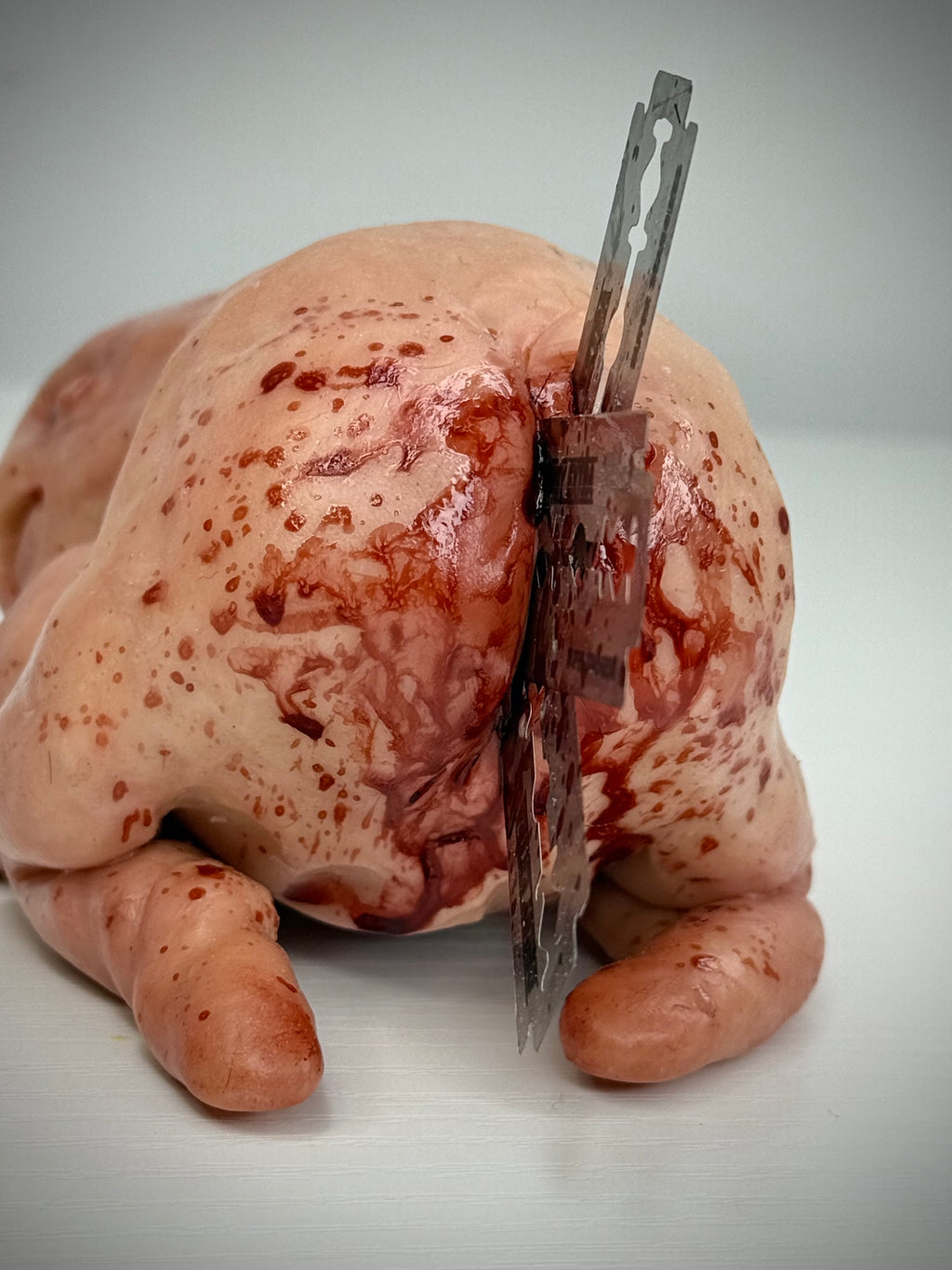 Disturbie “The Last Wipe” Weird Handmade Polymer Clay Horror Sculpture