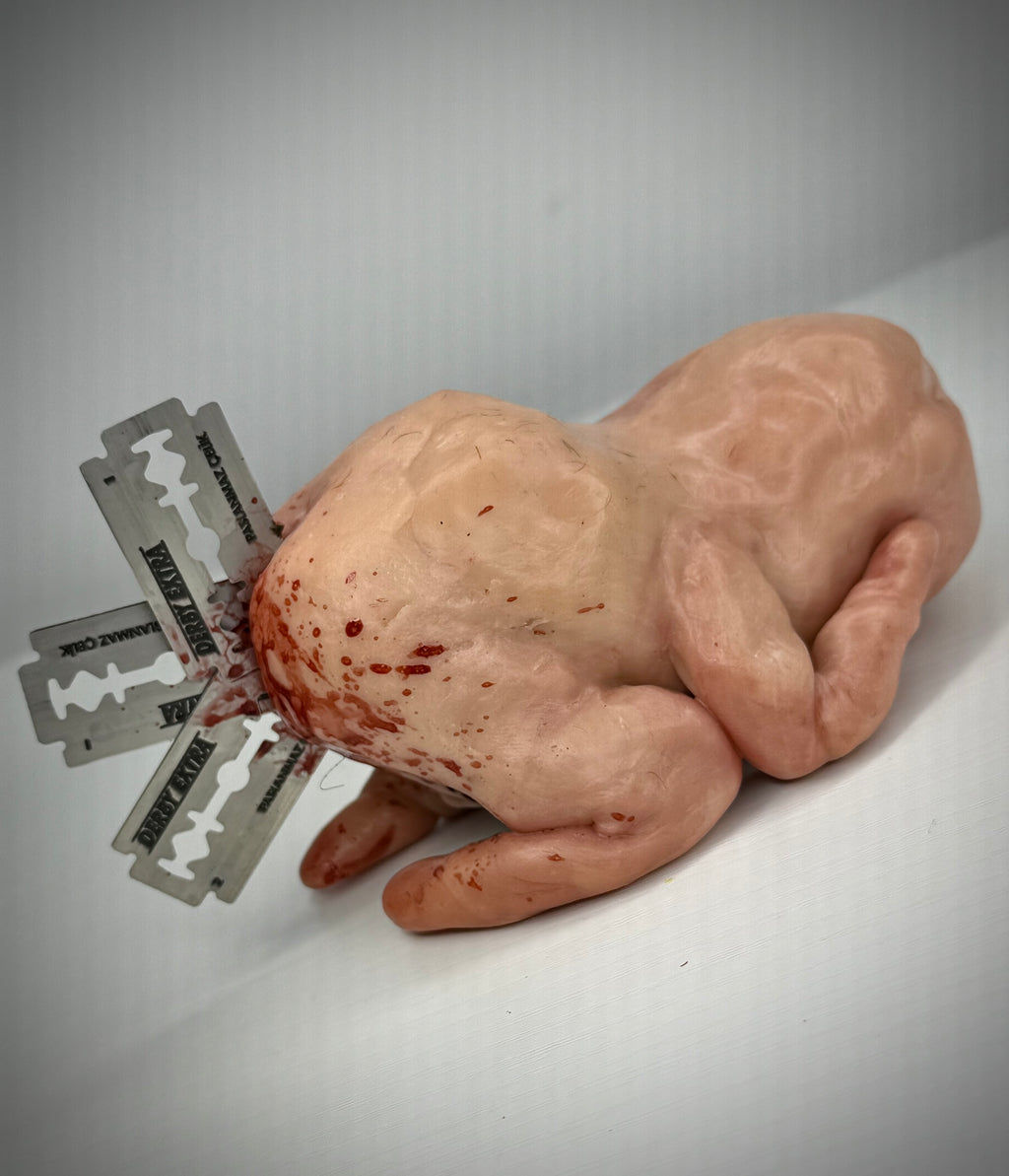 Disturbie “The Last Wipe” Weird Handmade Polymer Clay Horror Sculpture