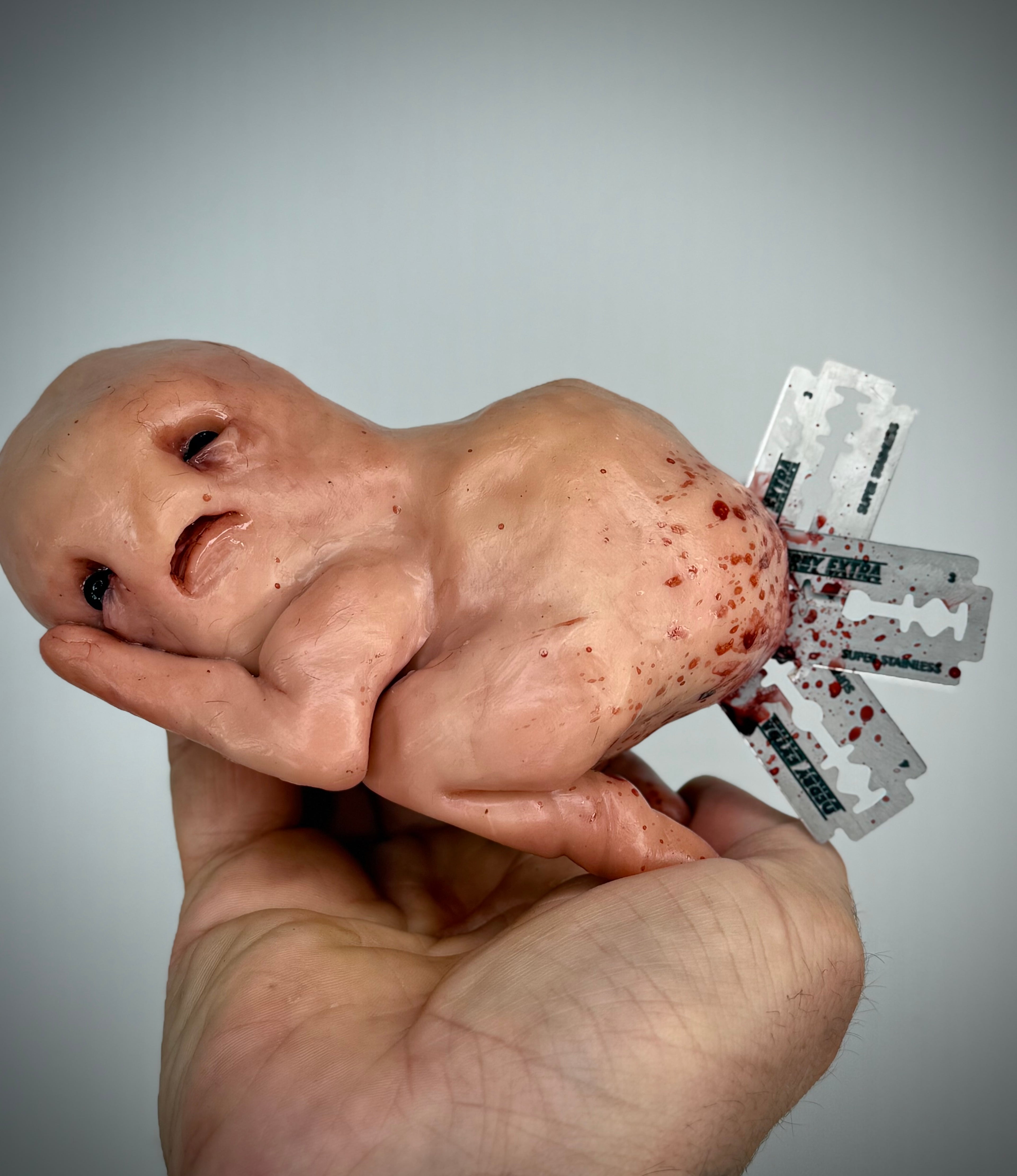 Disturbie “The Last Wipe” Weird Handmade Polymer Clay Horror Sculpture