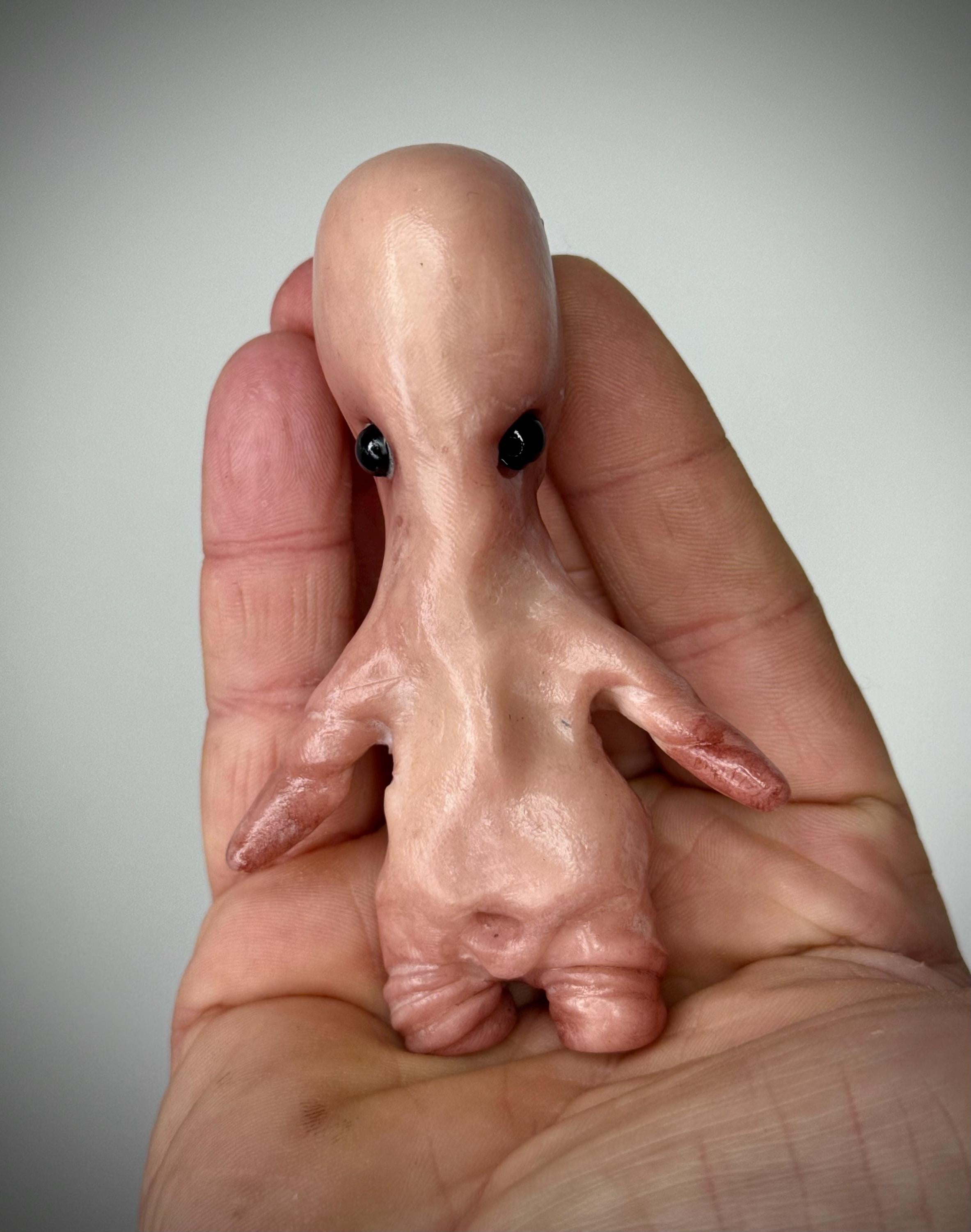 Squishkin - Handmade Polymer Clay Oddity - Creepy Cute Flesh Creature