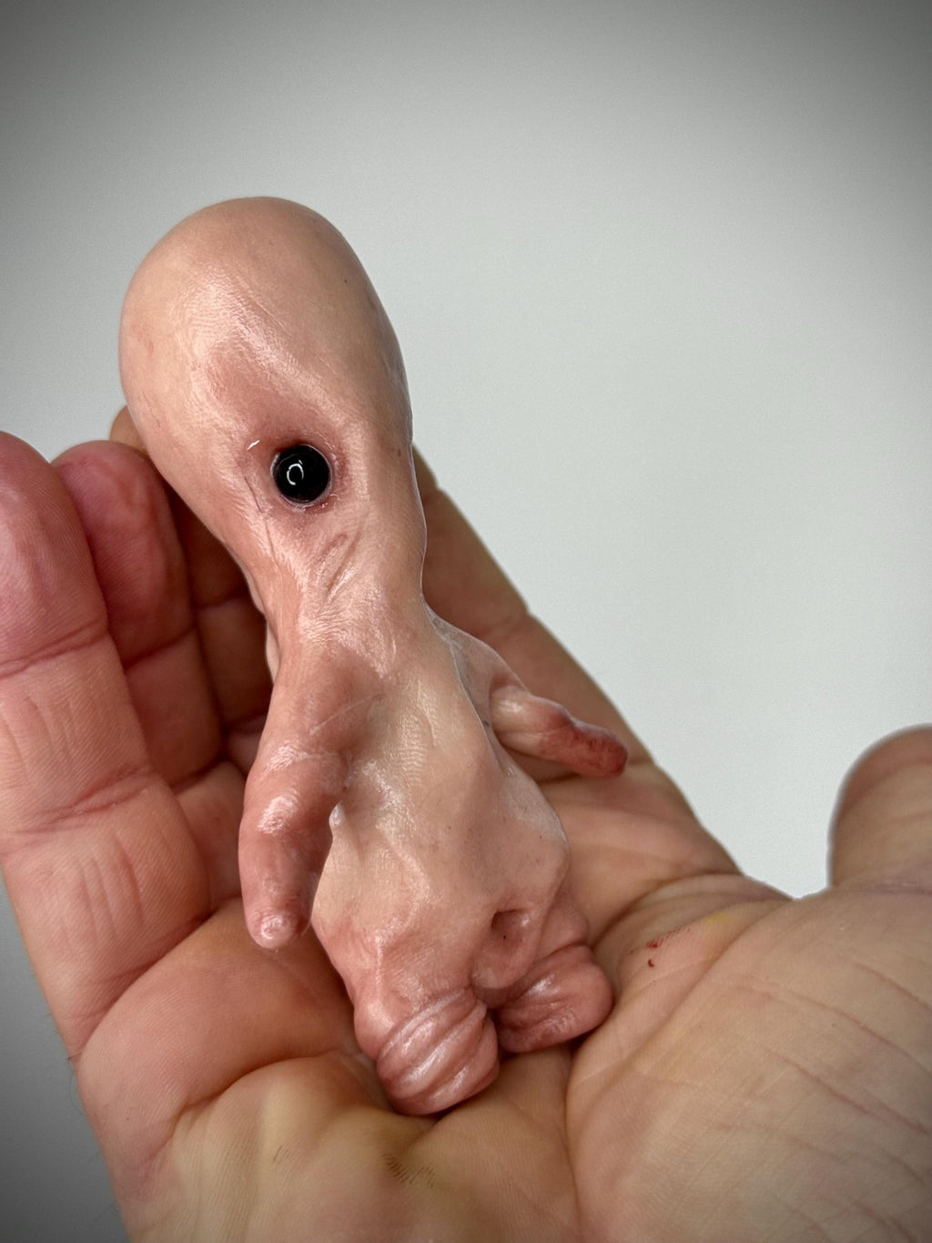Squishkin - Handmade Polymer Clay Oddity - Creepy Cute Flesh Creature