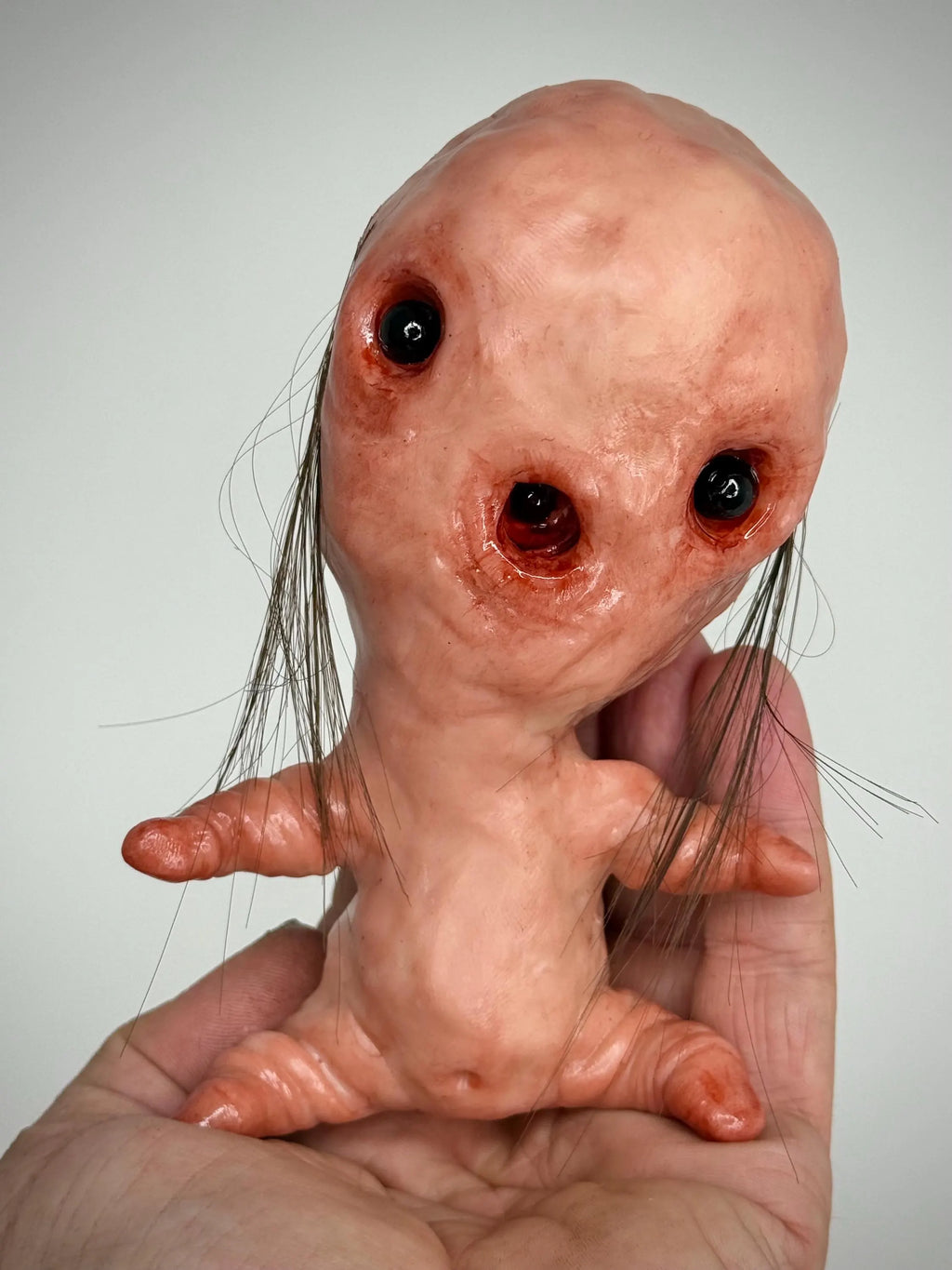 Disturbie – Grotesque Handmade Creature Sculpture – Weird Polymer Clay Oddity