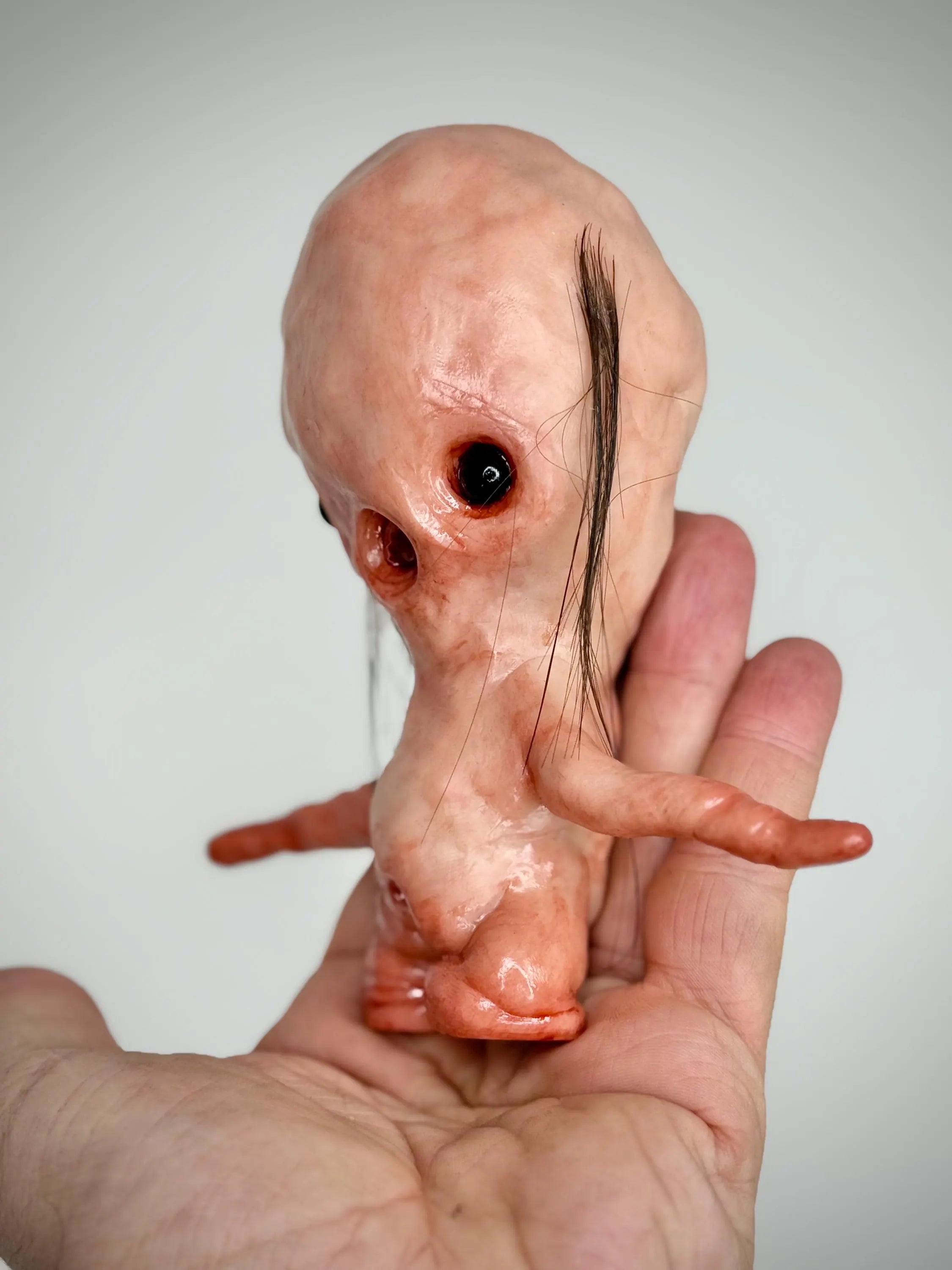 Disturbie – Grotesque Handmade Creature Sculpture – Weird Polymer Clay Oddity