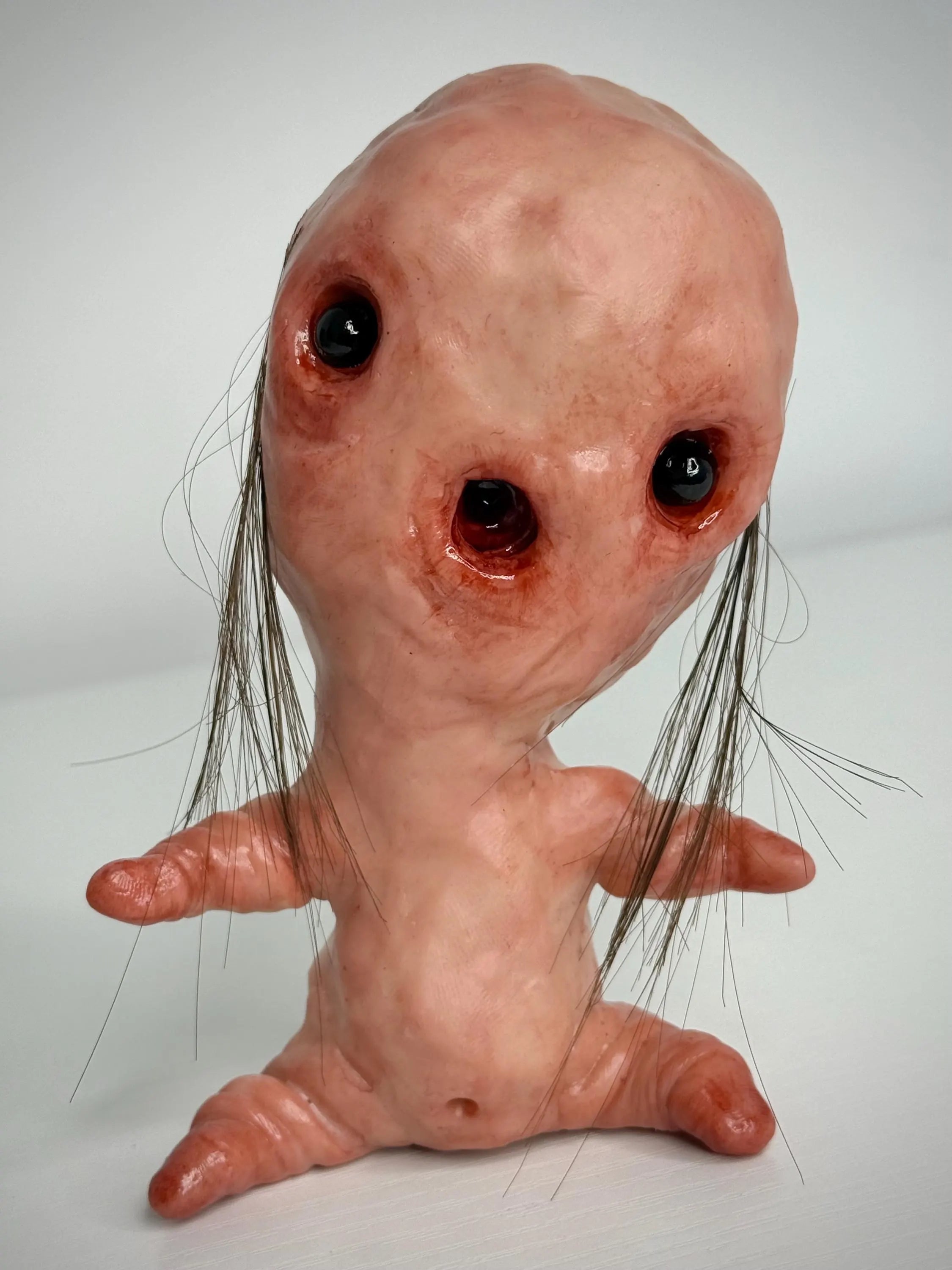 Disturbie – Grotesque Handmade Creature Sculpture – Weird Polymer Clay Oddity