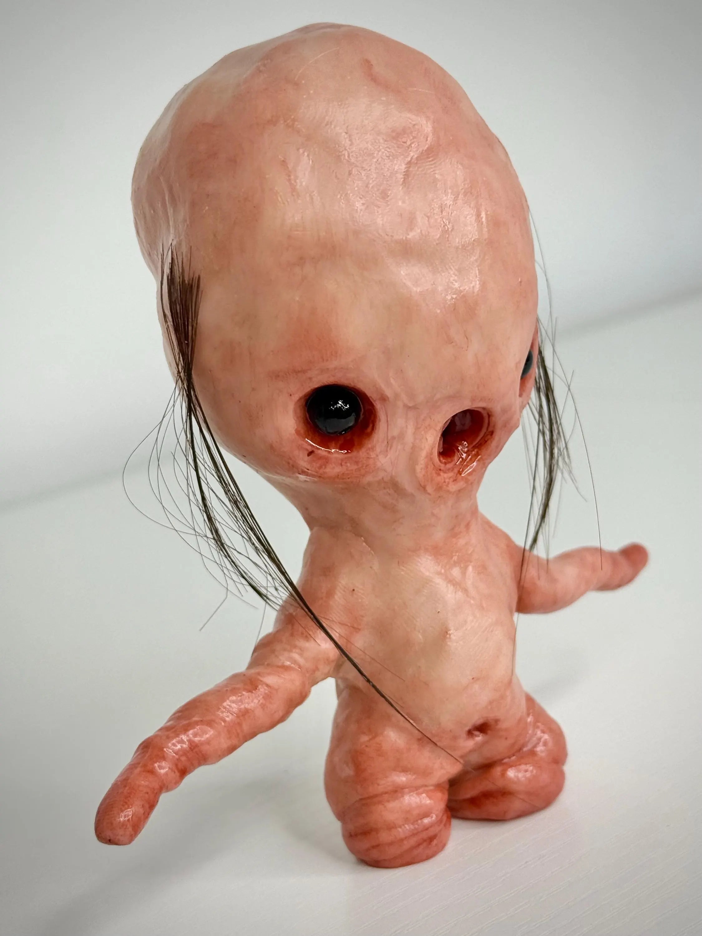 Disturbie – Grotesque Handmade Creature Sculpture – Weird Polymer Clay Oddity