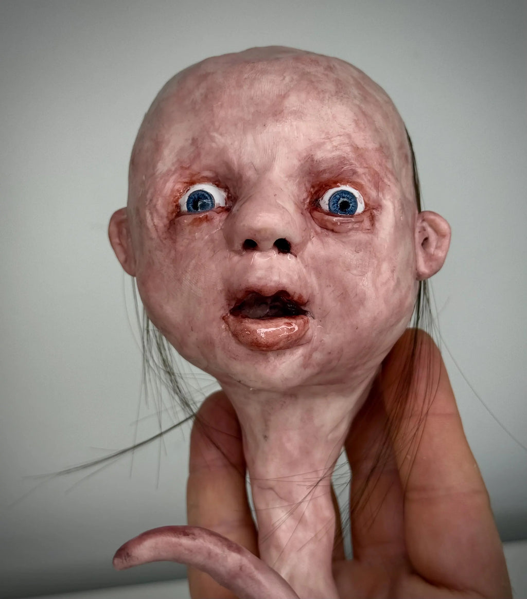 Rat Tailed Abomination Grotesque Creature Sculpture Weird Handmade Polymer Clay Oddity