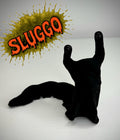 World’s Blackest Sluggo – Ultra Black Slug Creature Sculpture – Weird Handmade Polymer Clay Oddity