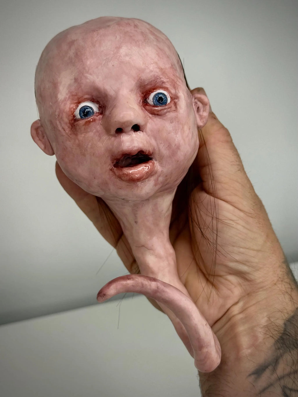 Rat Tailed Abomination Grotesque Creature Sculpture Weird Handmade Polymer Clay Oddity