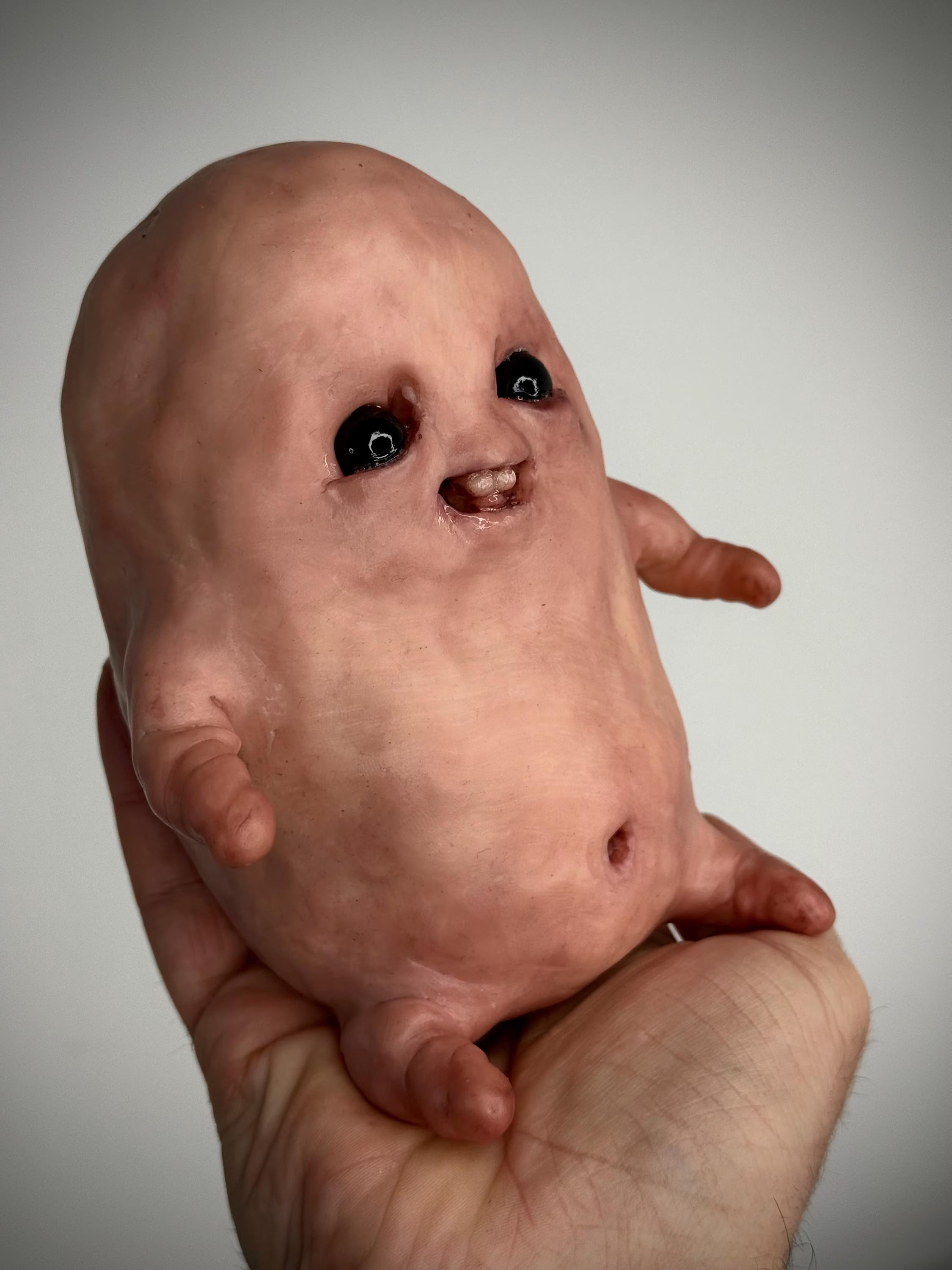 Goof Bean Weird Handmade Polymer Clay Creature Sculpture Oddity Art