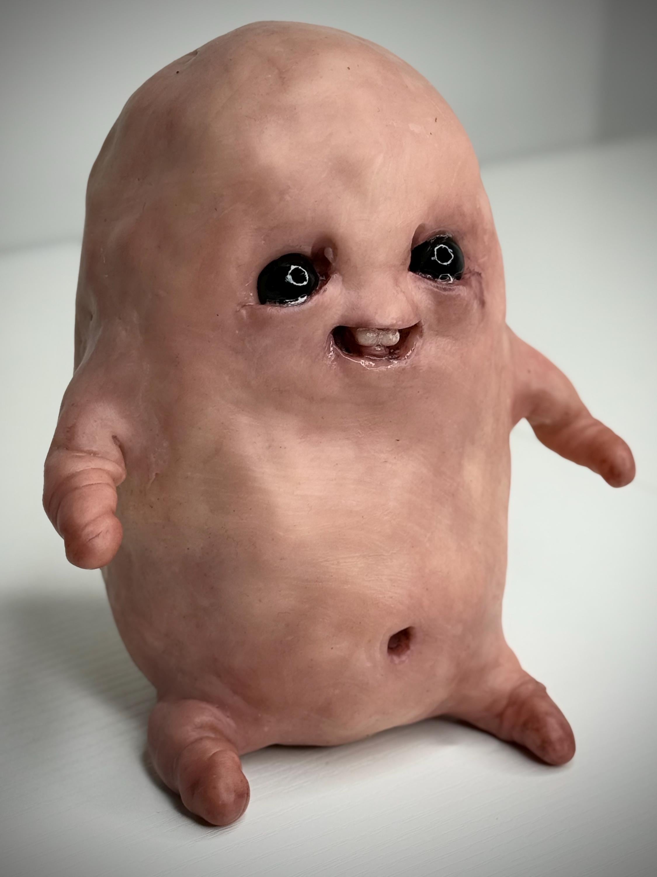 Goof Bean Weird Handmade Polymer Clay Creature Sculpture Oddity Art