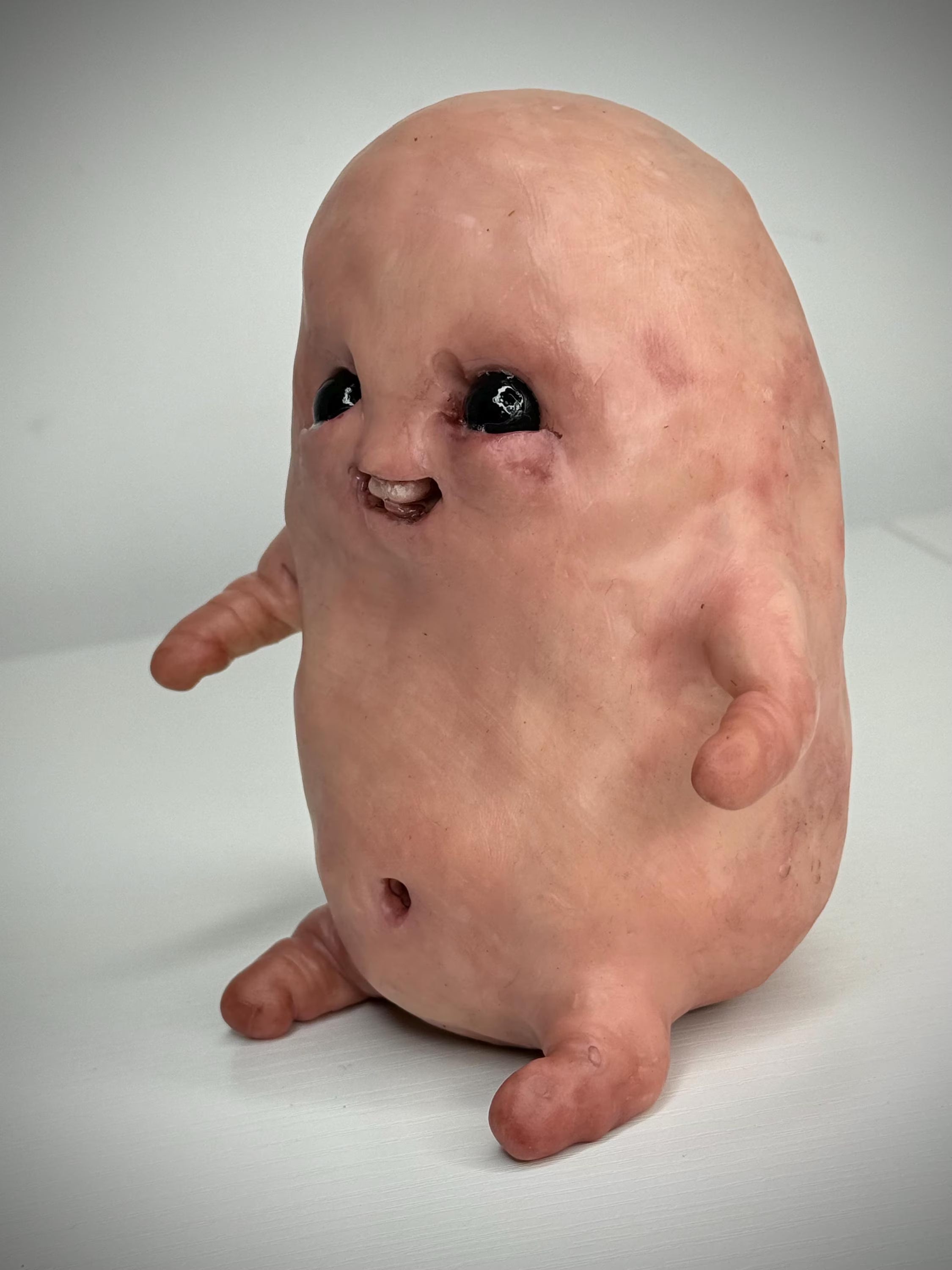Goof Bean Weird Handmade Polymer Clay Creature Sculpture Oddity Art