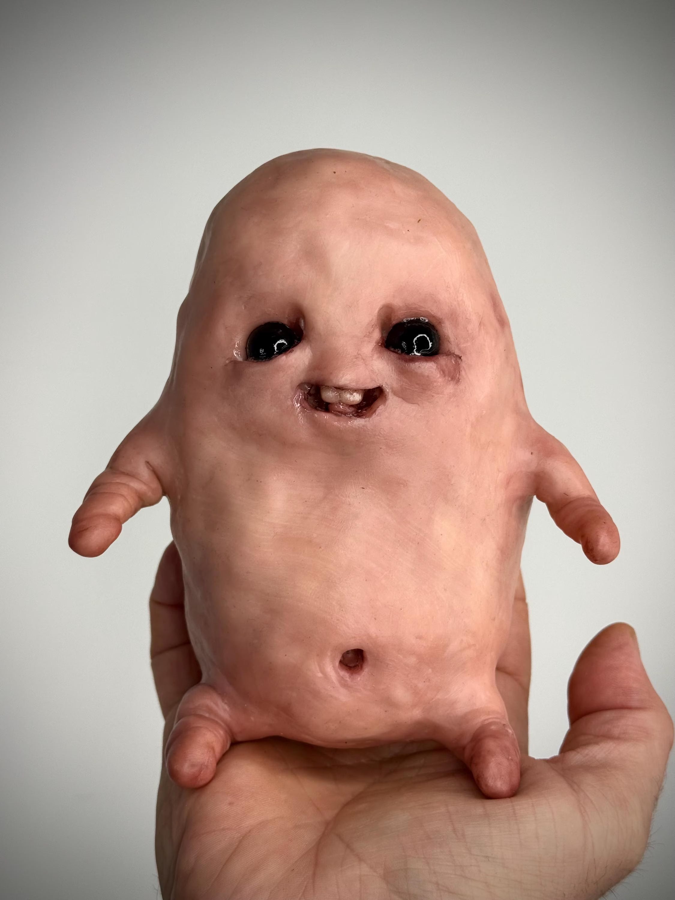 Goof Bean Weird Handmade Polymer Clay Creature Sculpture Oddity Art