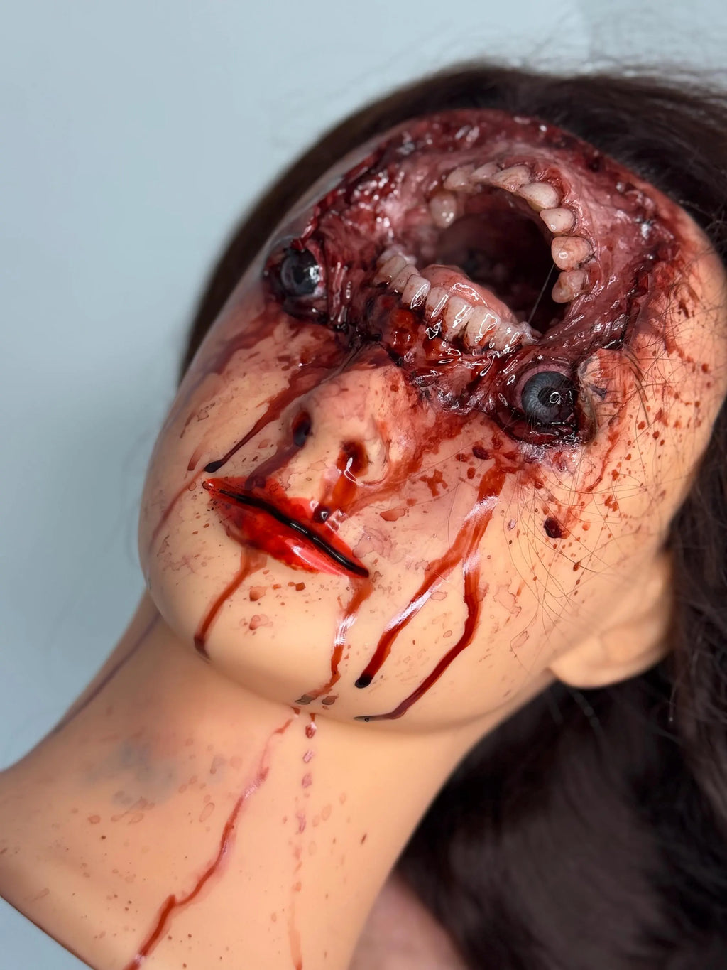 Migraine- Horror Mannequin Head Sculpture Gore Art Display Piece
