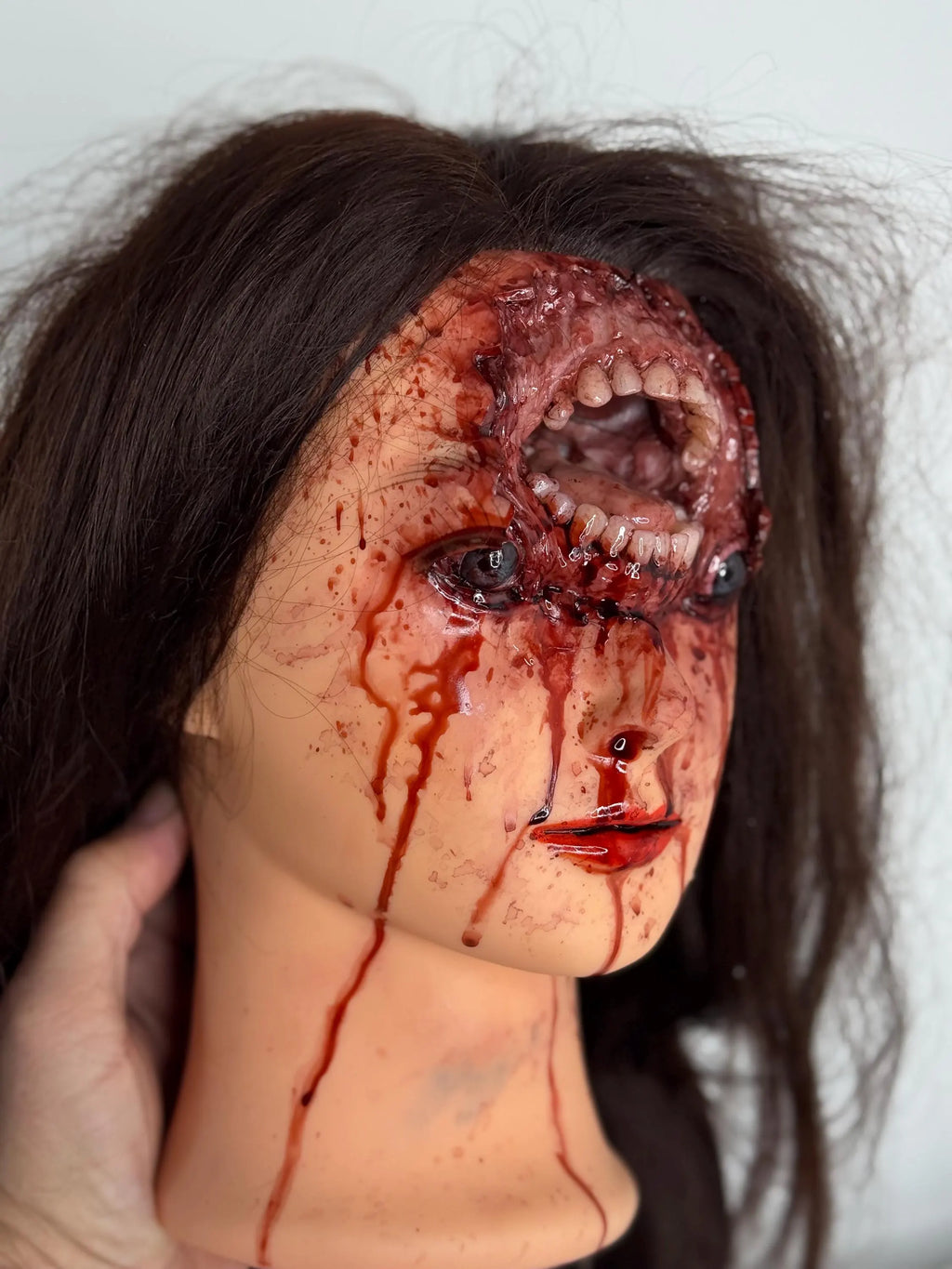 Migraine- Horror Mannequin Head Sculpture Gore Art Display Piece