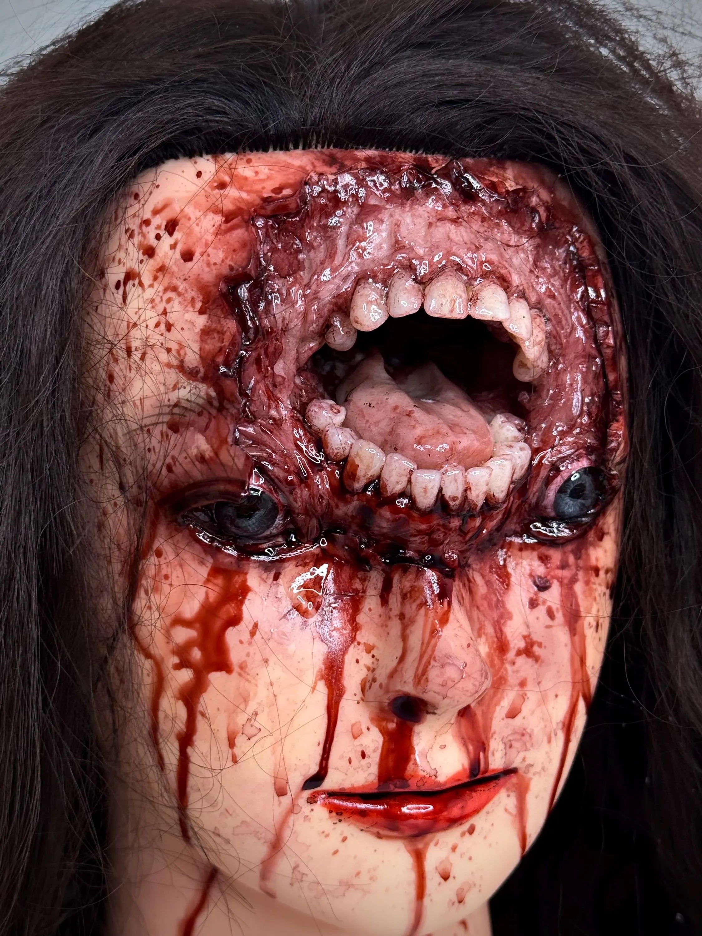 Migraine- Horror Mannequin Head Sculpture Gore Art Display Piece